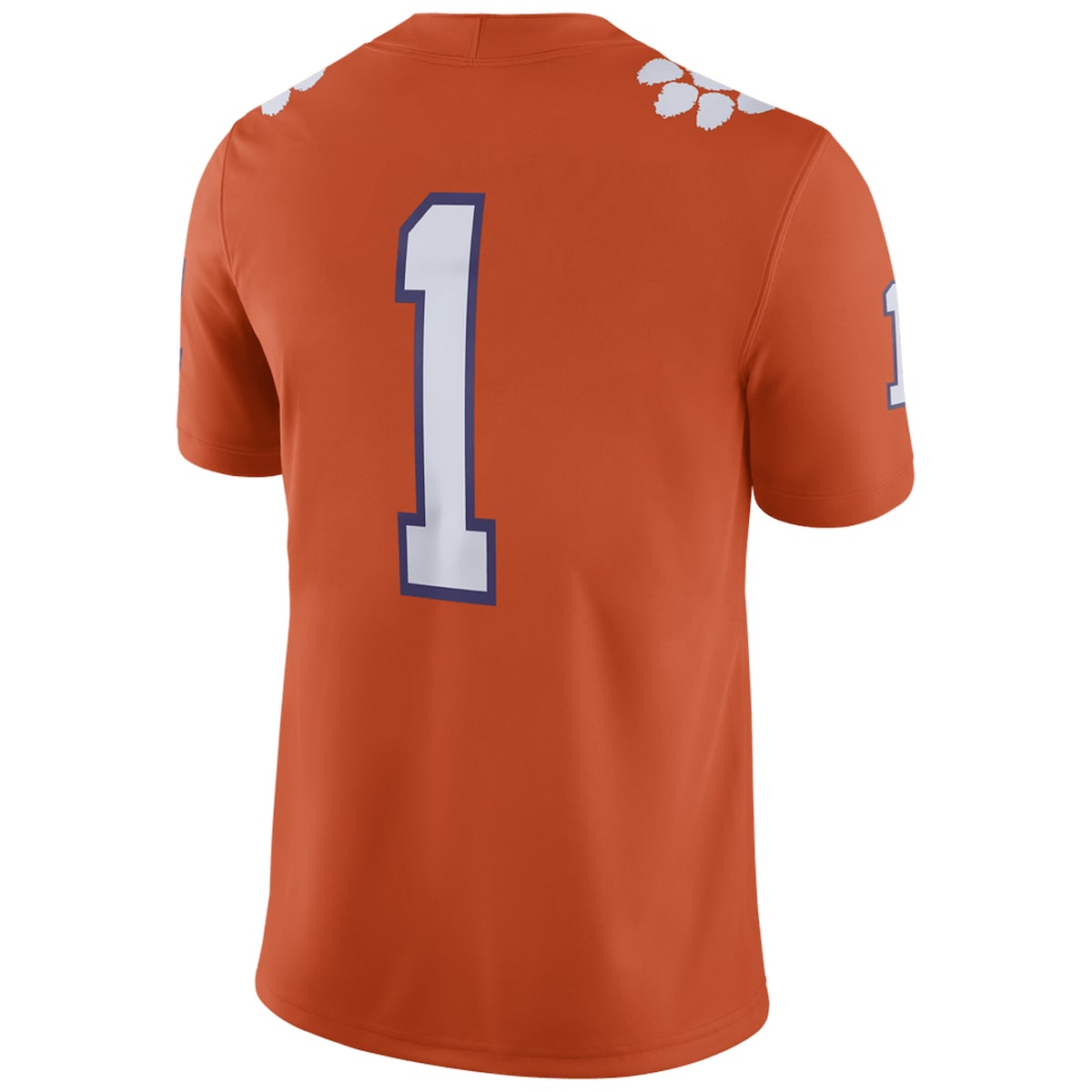 Men's  Nike Clemson #1 Home Game Jersey - Orange