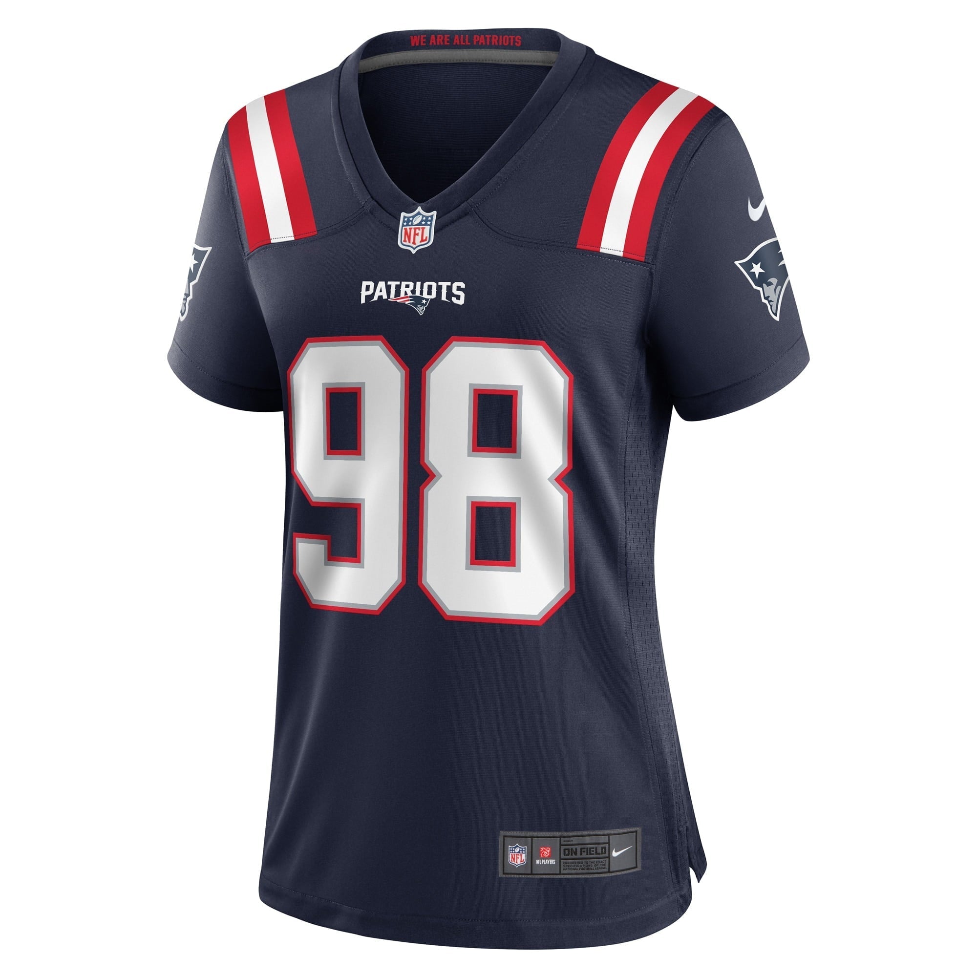 Women's Nike Carl Davis Jr. Navy New England Patriots Game Player Jersey