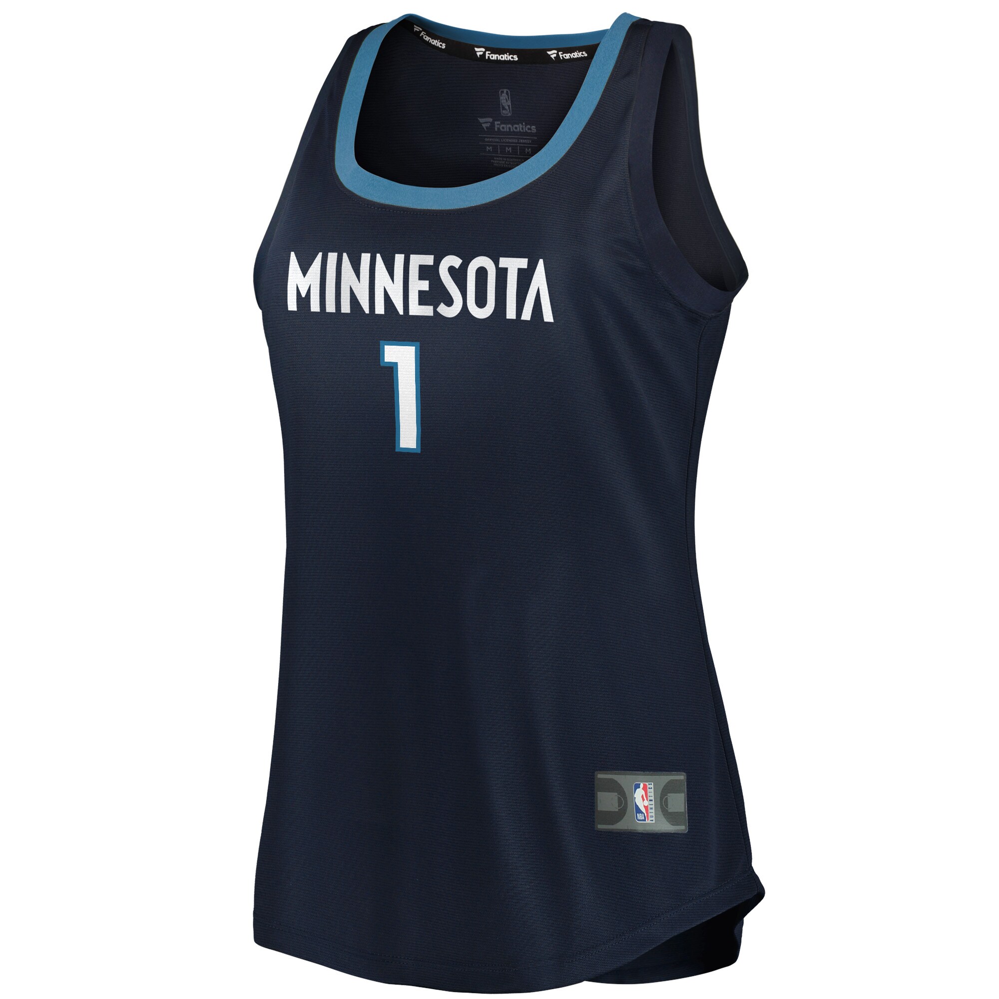 Anthony Edwards Minnesota Timberwolves Fanatics Branded Women's 2021/22 Fast Break Tank Jersey - Icon Edition - Navy