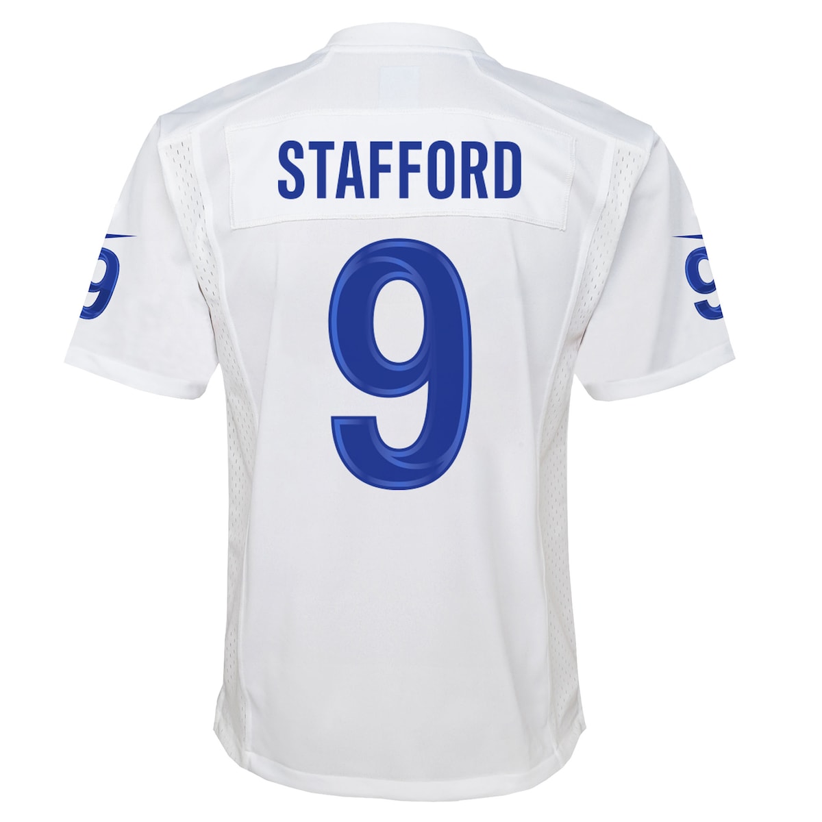 Boys' Grade School Matthew Stafford Nike Rams Super Bowl LVI Game Patch Jersey - White