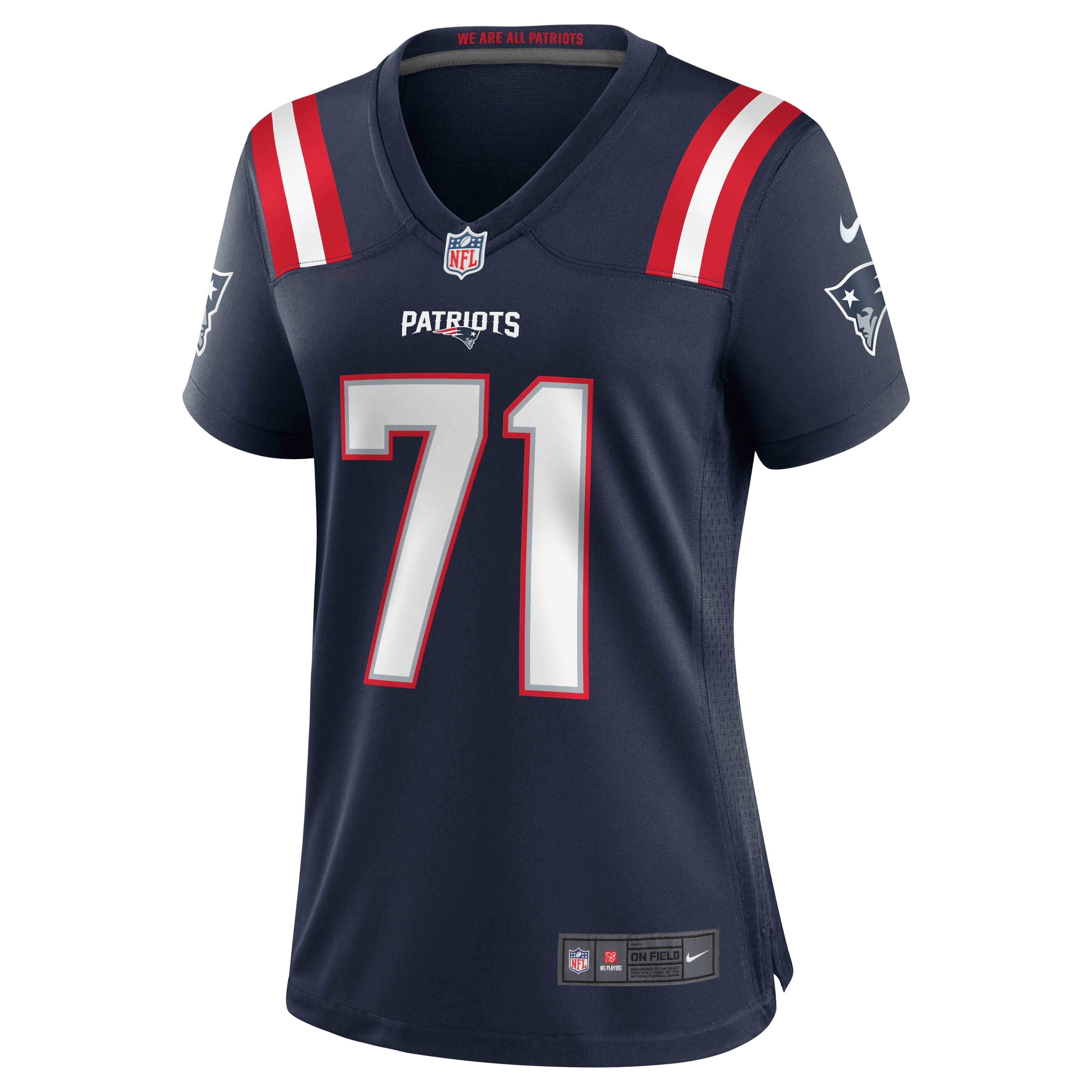 Women's Nike Mike Onwenu Navy New England Patriots Team Game Jersey