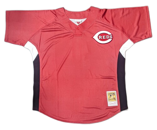 Men's Cincinnati Reds Ken Griffey Jr. Mitchell & Ness 2007 Red Cooperstown Collection Batting Practice Jersey