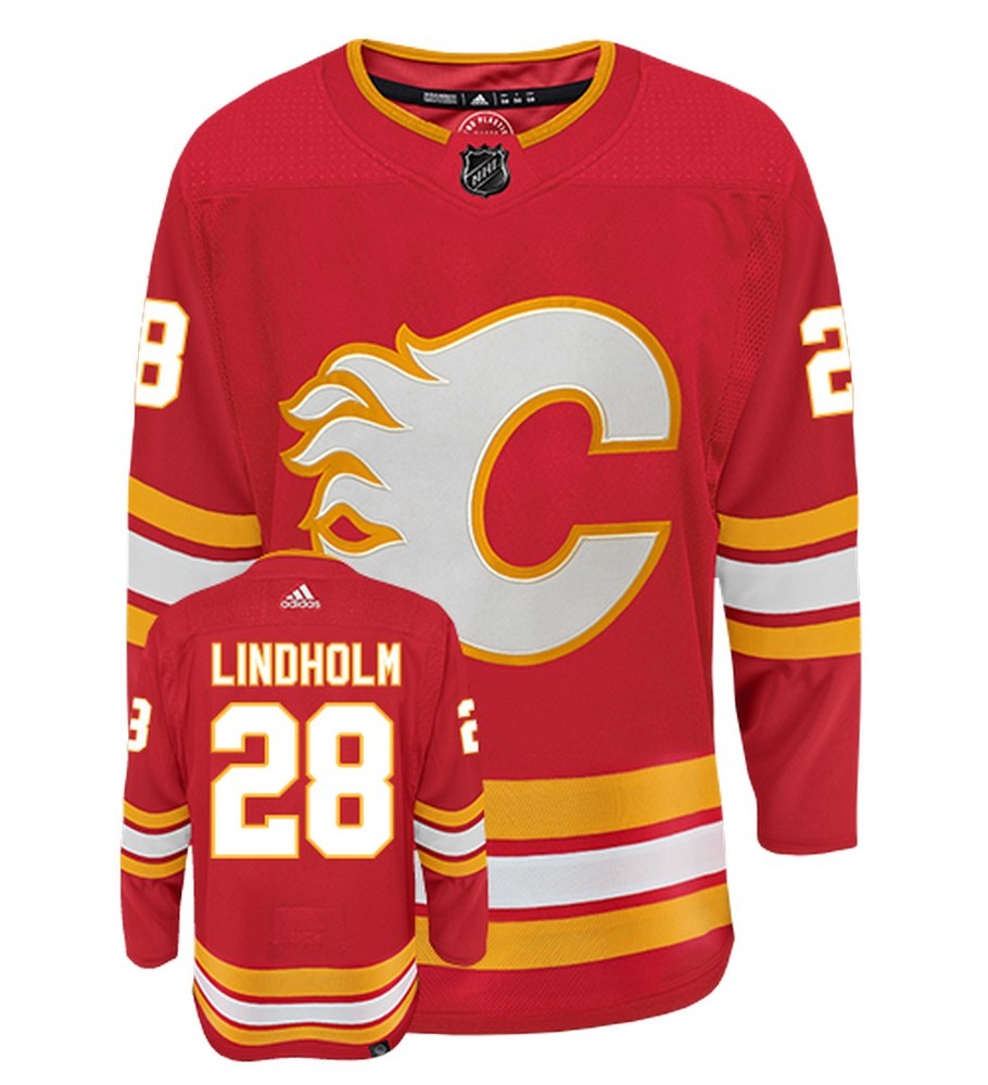 Elias Lindholm Calgary Flames Adidas Primegreen Authentic NHL Hockey Jersey
