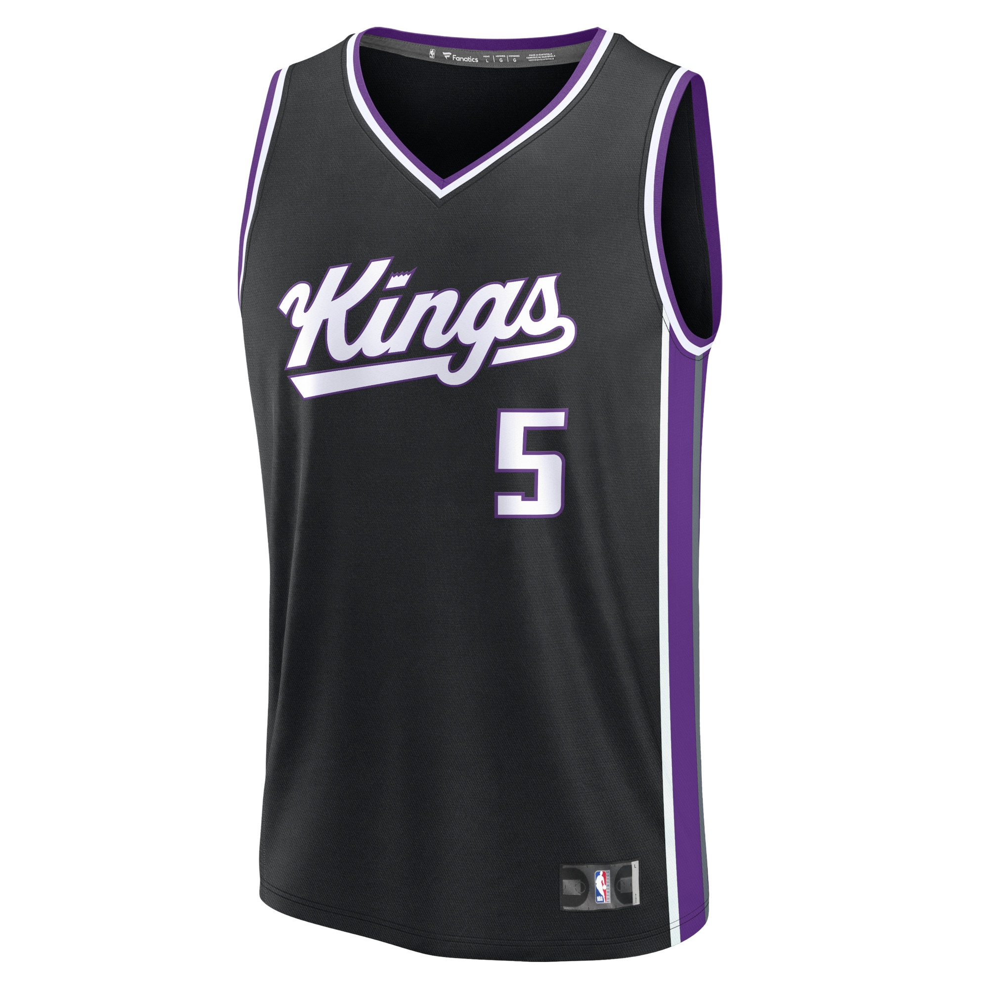 De'Aaron Fox Sacramento Kings Fanatics Branded 2023/24 Fast Break Replica Jersey - Icon Edition - Black