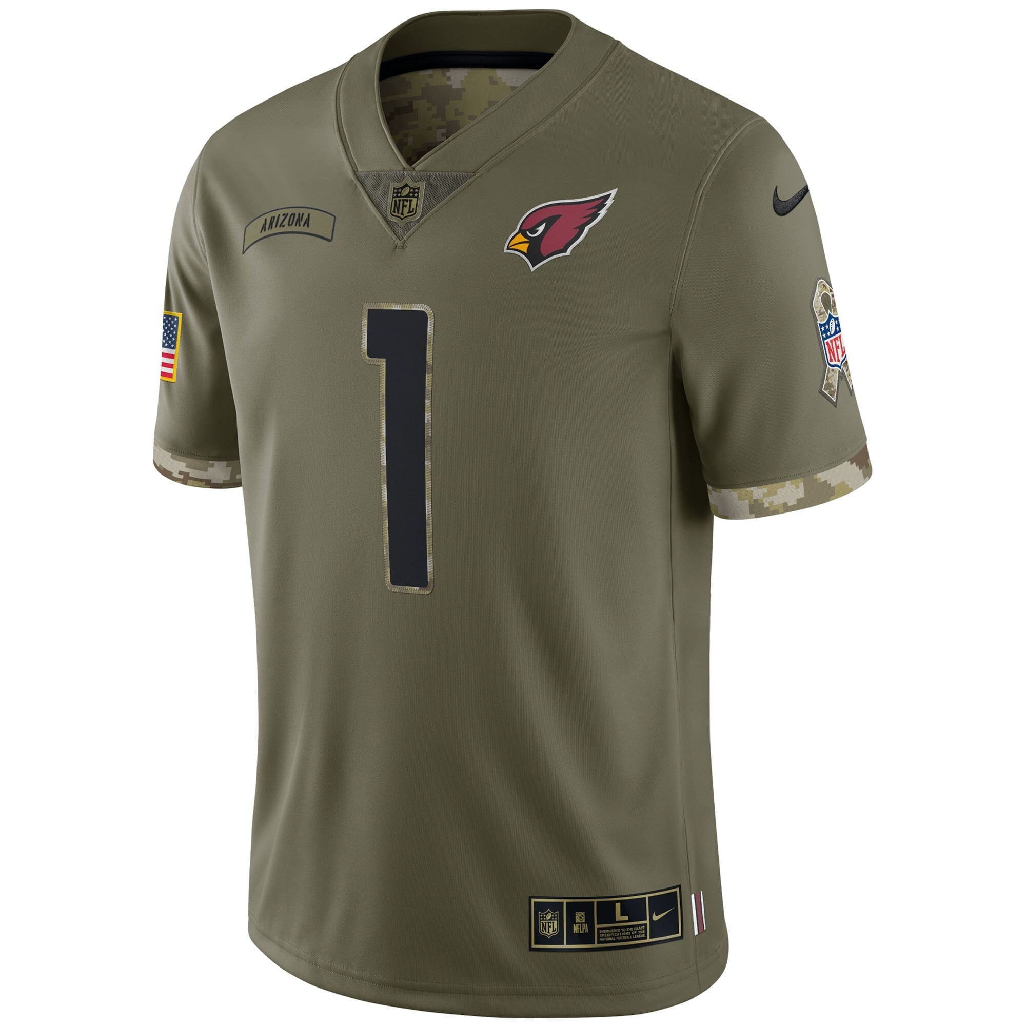 Men's Nike Kyler Murray Olive Arizona Cardinals 2022 Salute To Service Limited Jersey