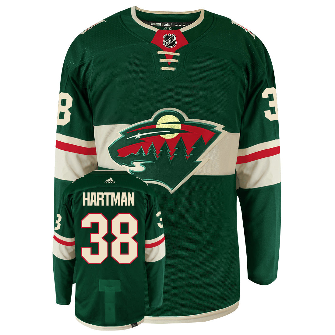 Ryan Hartman Minnesota Wild Adidas Primegreen Authentic NHL Hockey Jersey