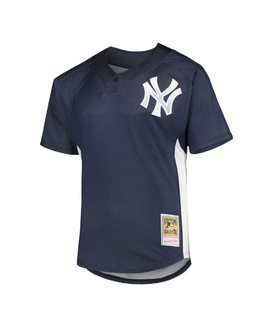 Men's Derek Jeter New York Yankees Mitchell & Ness Navy 2009 Authentic Batting Practice Jersey