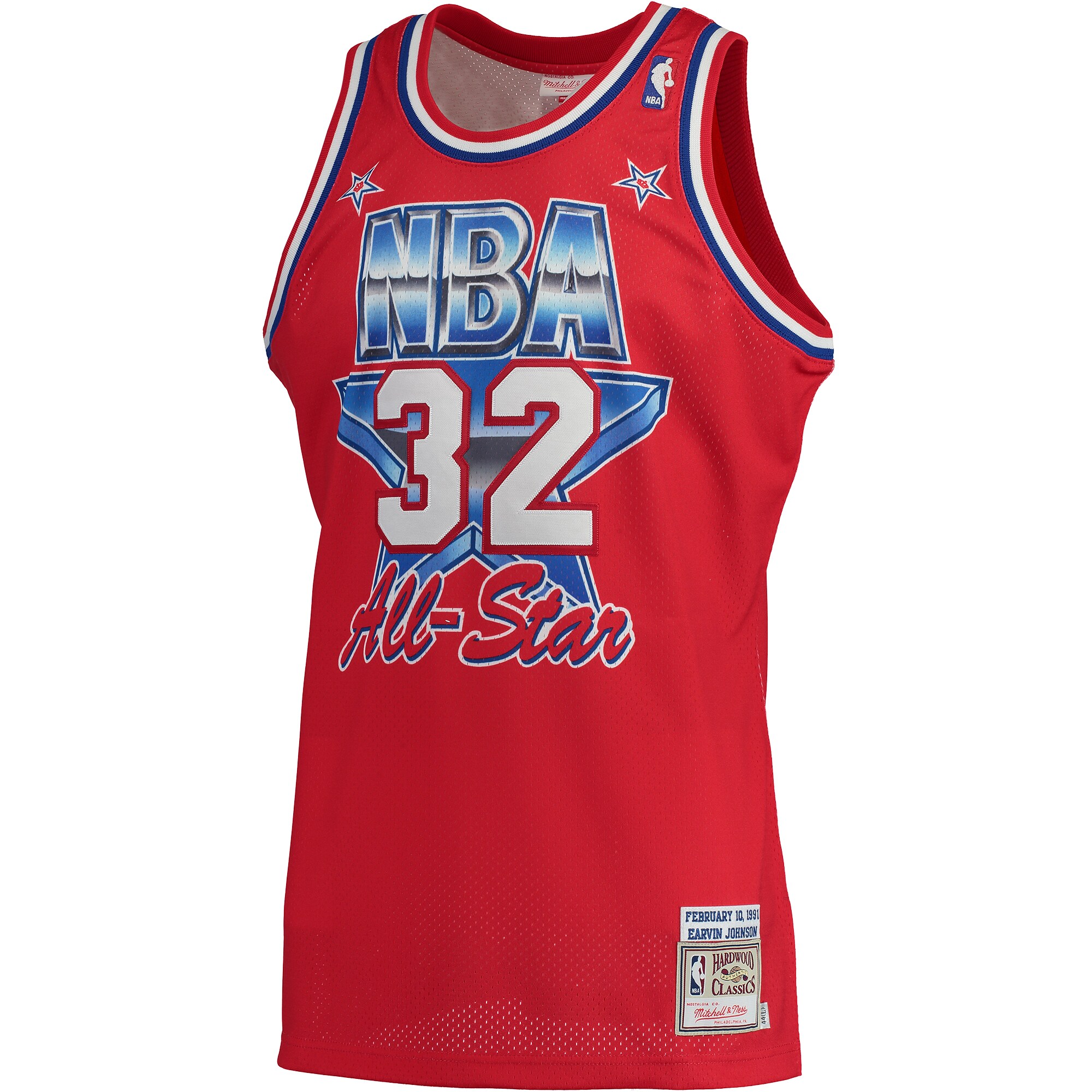 Magic Johnson Los Angeles Lakers Mitchell & Ness Hardwood Classics 1991 All-Star Authentic Jersey - Red
