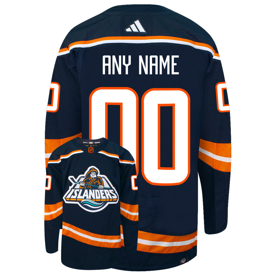Customizable New York Islanders Adidas 2022 Primegreen Reverse Retro Authentic NHL Hockey Jersey