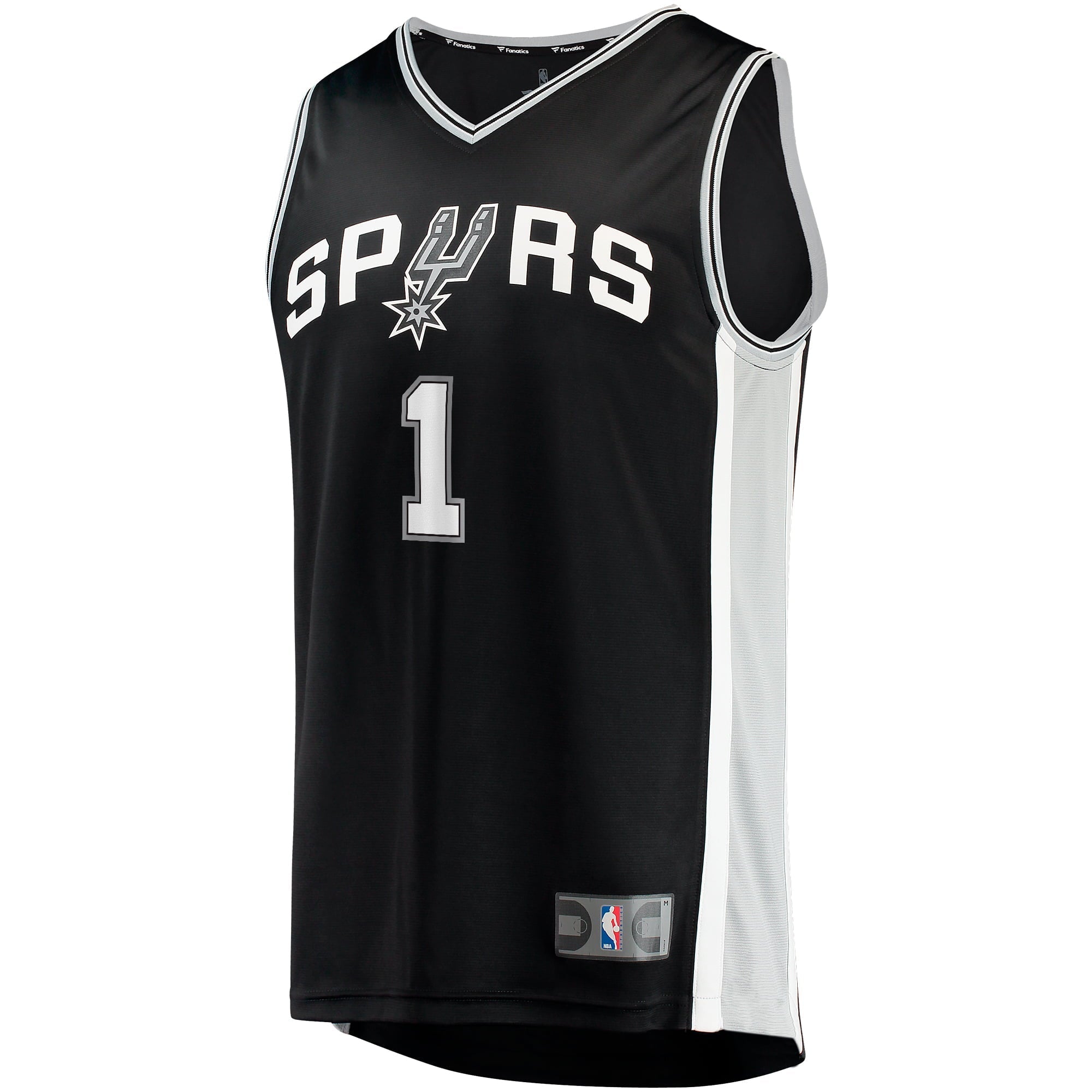 Men's Fanatics Branded Victor Wembanyama Black San Antonio Spurs 2023 NBA Draft First Round Pick Fast Break Replica