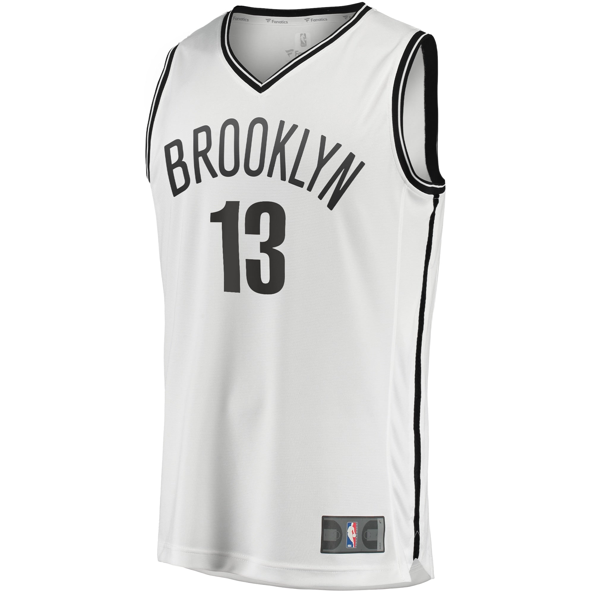Men's Fanatics Branded James Harden White Brooklyn Nets 2020/21 Fast Break Replica Jersey - Association Edition