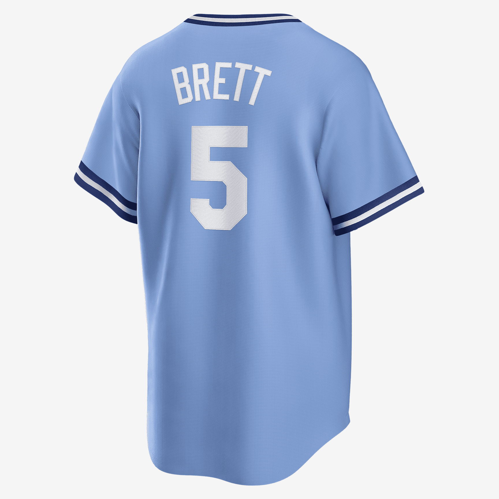 MLB Kansas City Royals (George Brett) Men's Cooperstown Baseball Jersey - Light Blue
