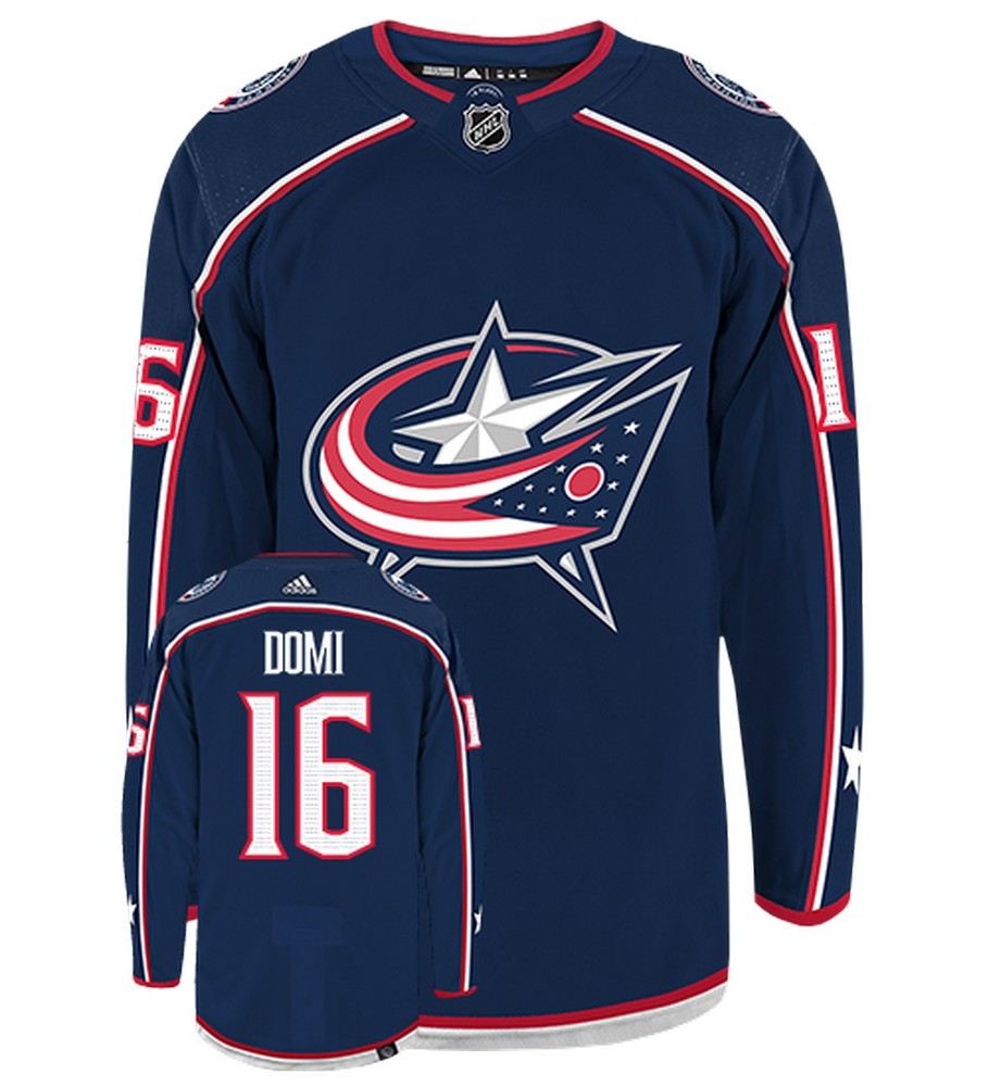Max Domi Columbus Blue Jackets  Adidas Primegreen Authentic NHL Hockey Jersey
