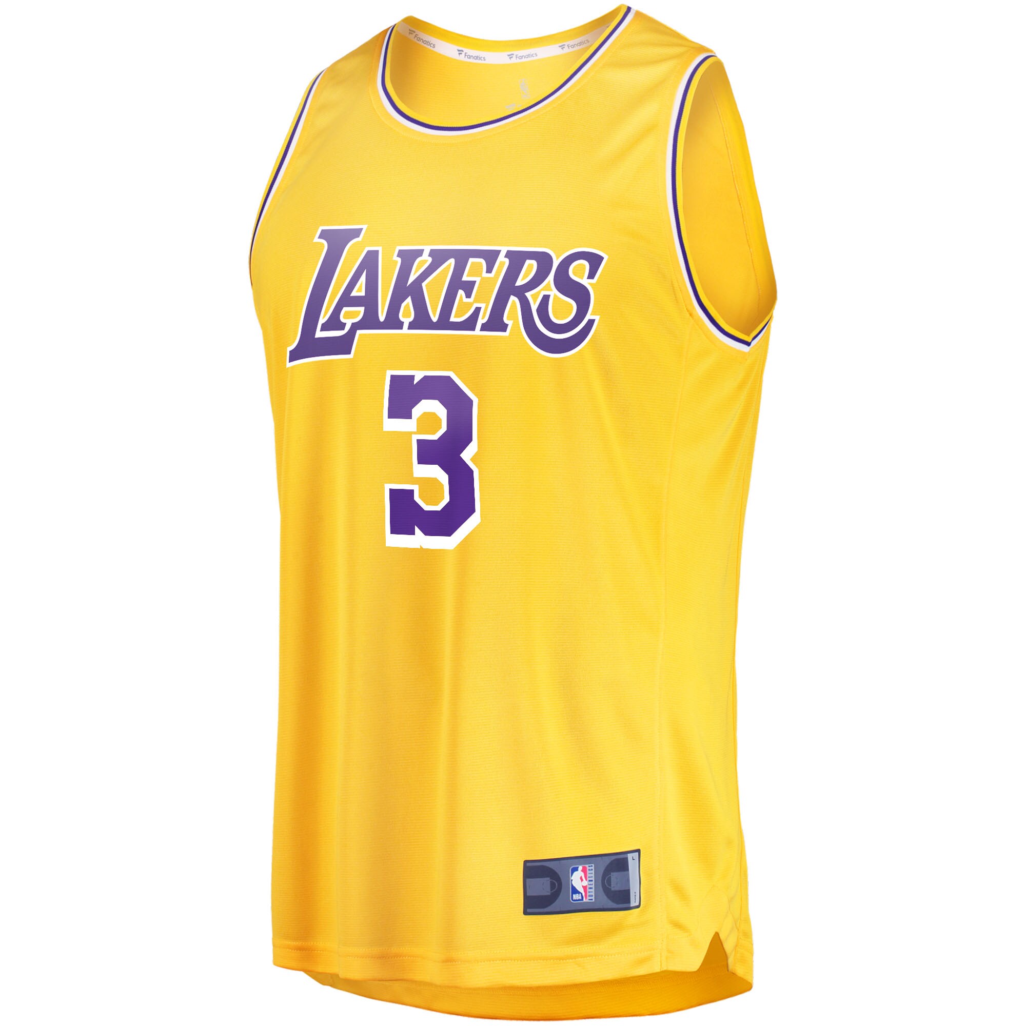 Anthony Davis Los Angeles Lakers Fanatics Branded 2021/22 Fast Break Replica Jersey - Icon Edition - Gold