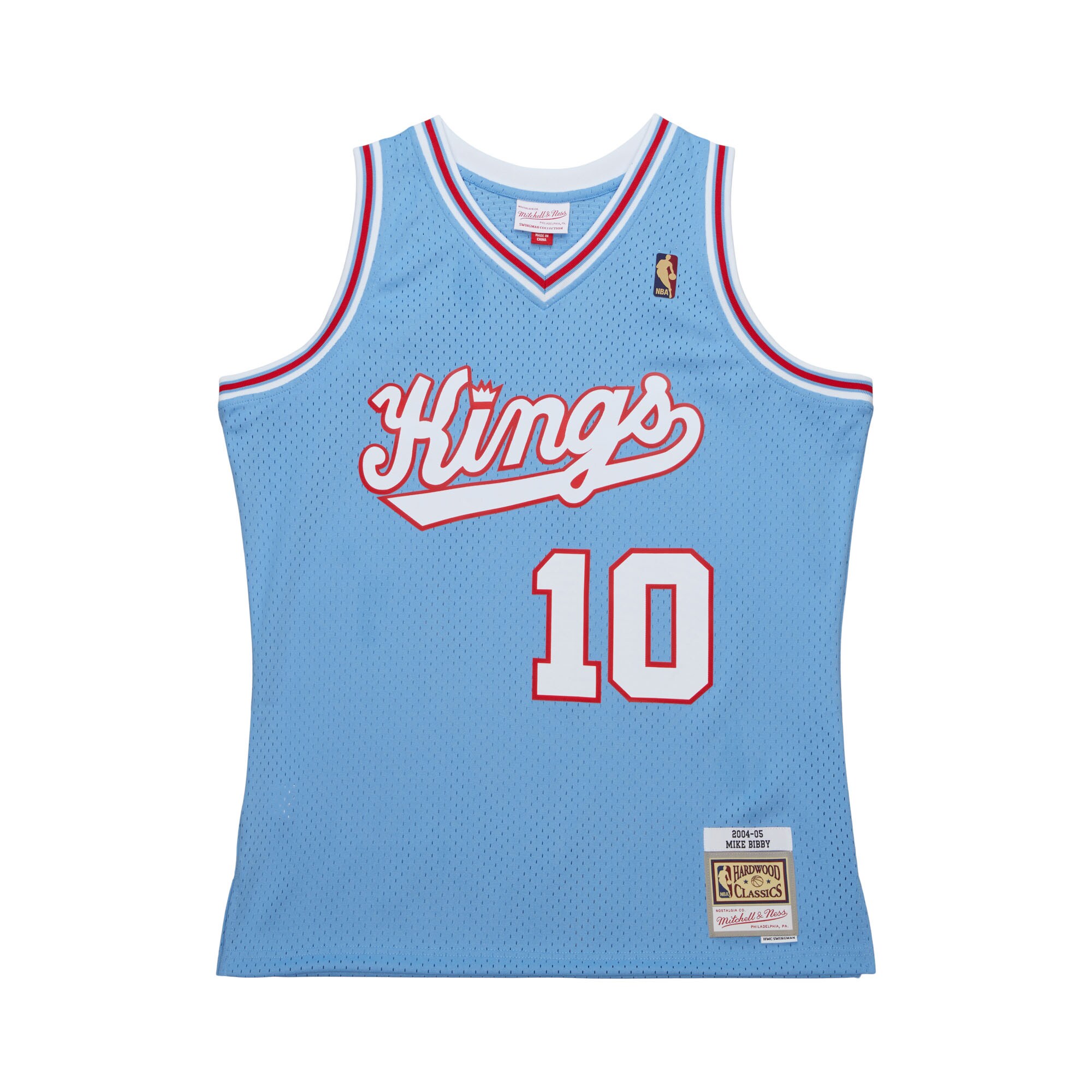 Mike Bibby Sacramento Kings Mitchell & Ness 2001/02 Hardwood Classics Swingman Jersey - Light Blue