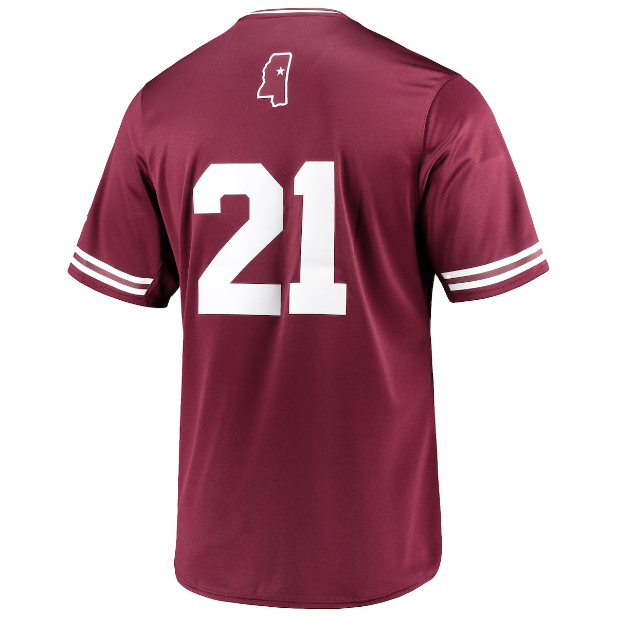 Men's  adidas Mississippi State Replica V-Neck Baseball Jersey - Maroon
