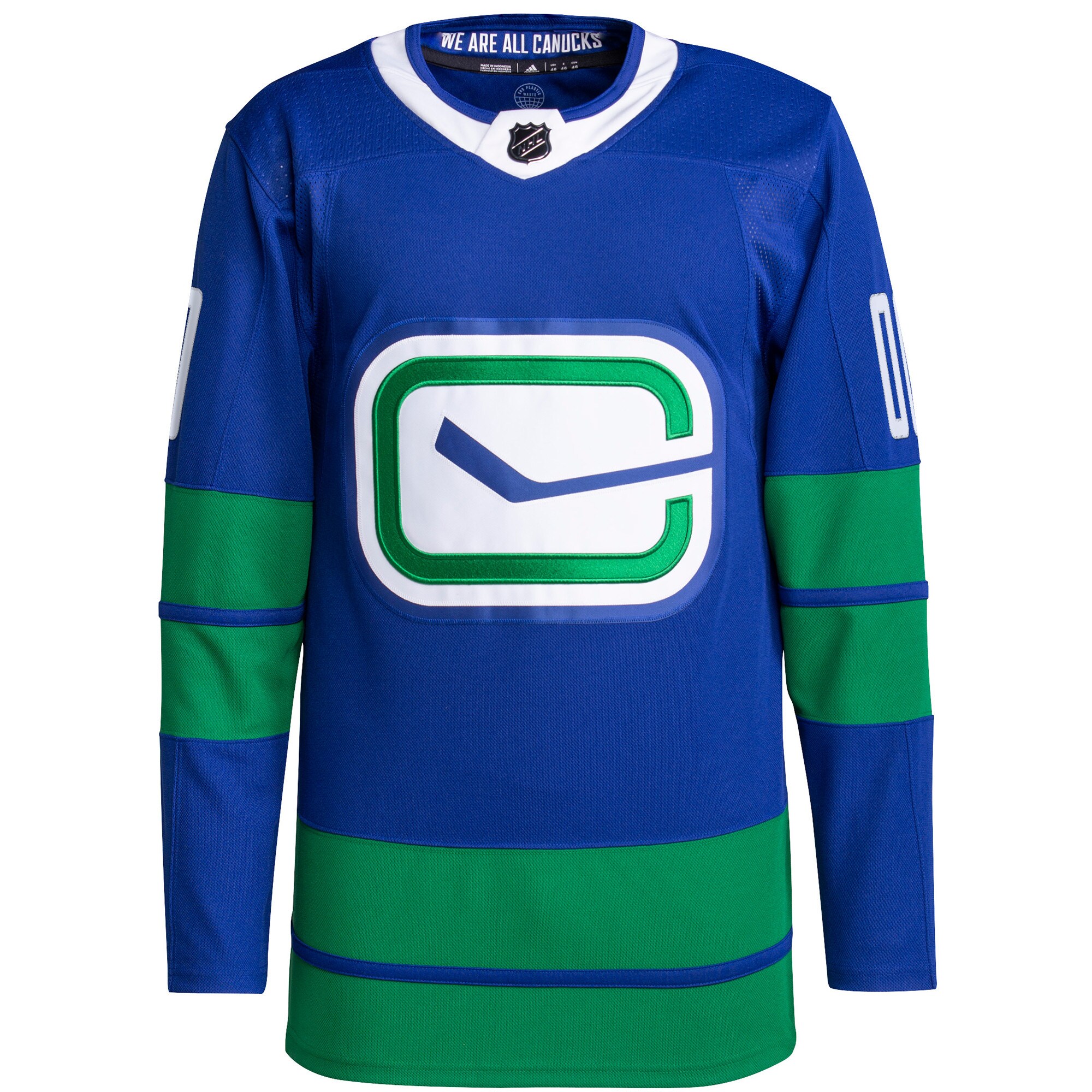 Vancouver Canucks adidas Primegreen Authentic Pro Custom Jersey - Royal