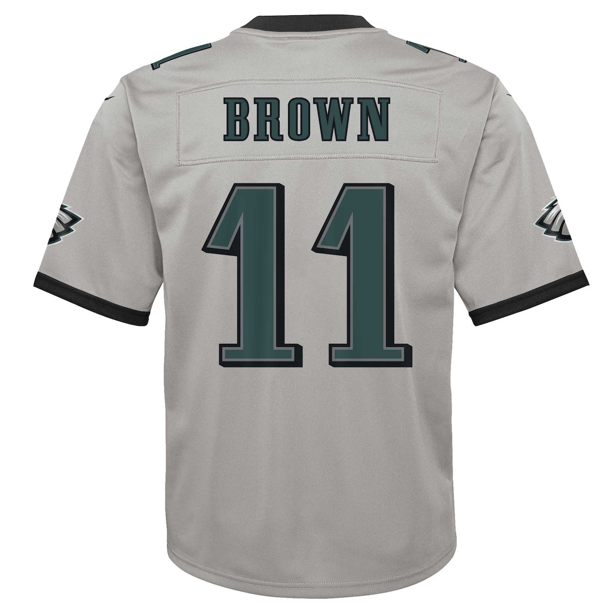 Boys' Grade School A.J. Brown Nike Eagles Inverted Game Jersey - Silver