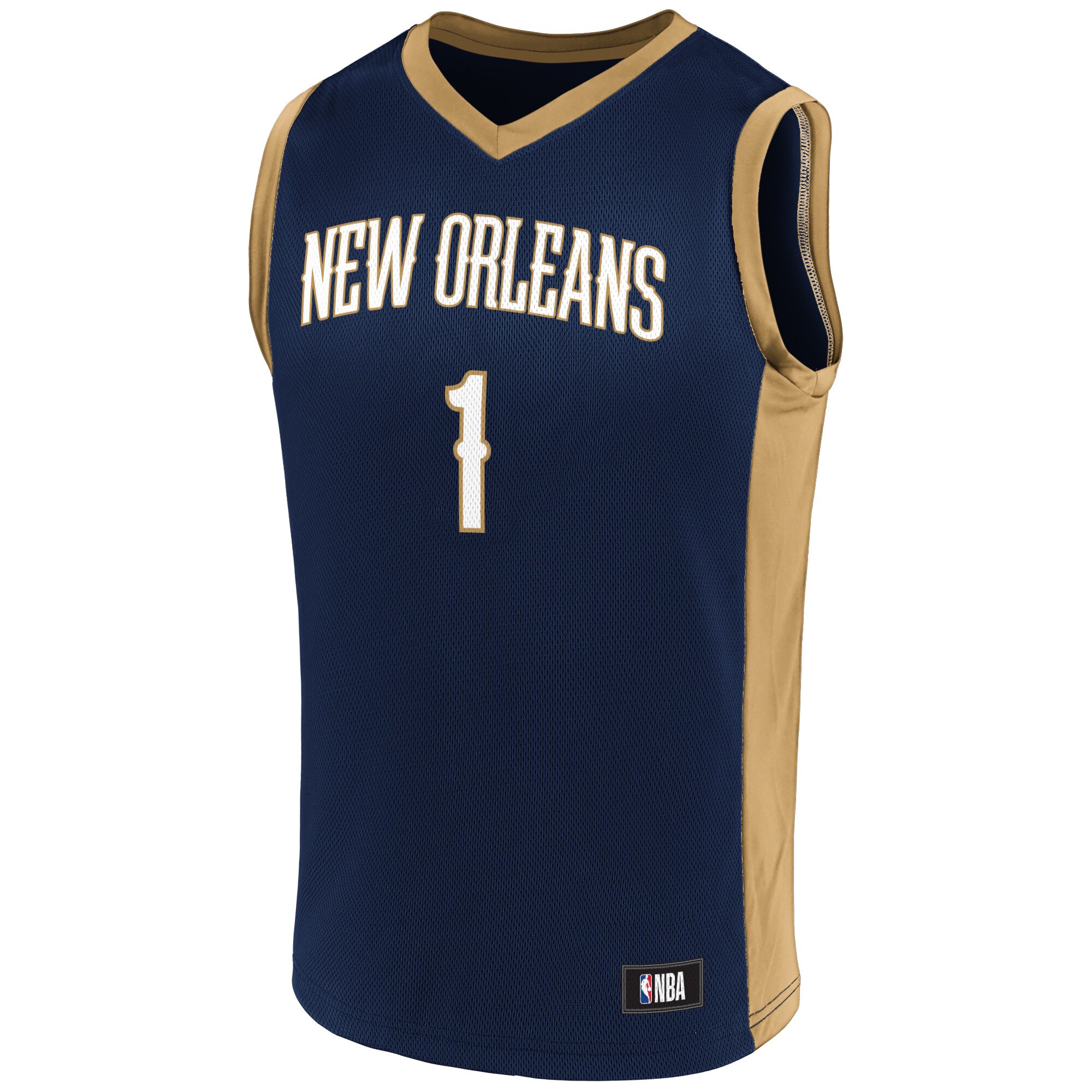 Men's Zion Williamson Navy/Gold New Orleans Pelicans Replica Jersey