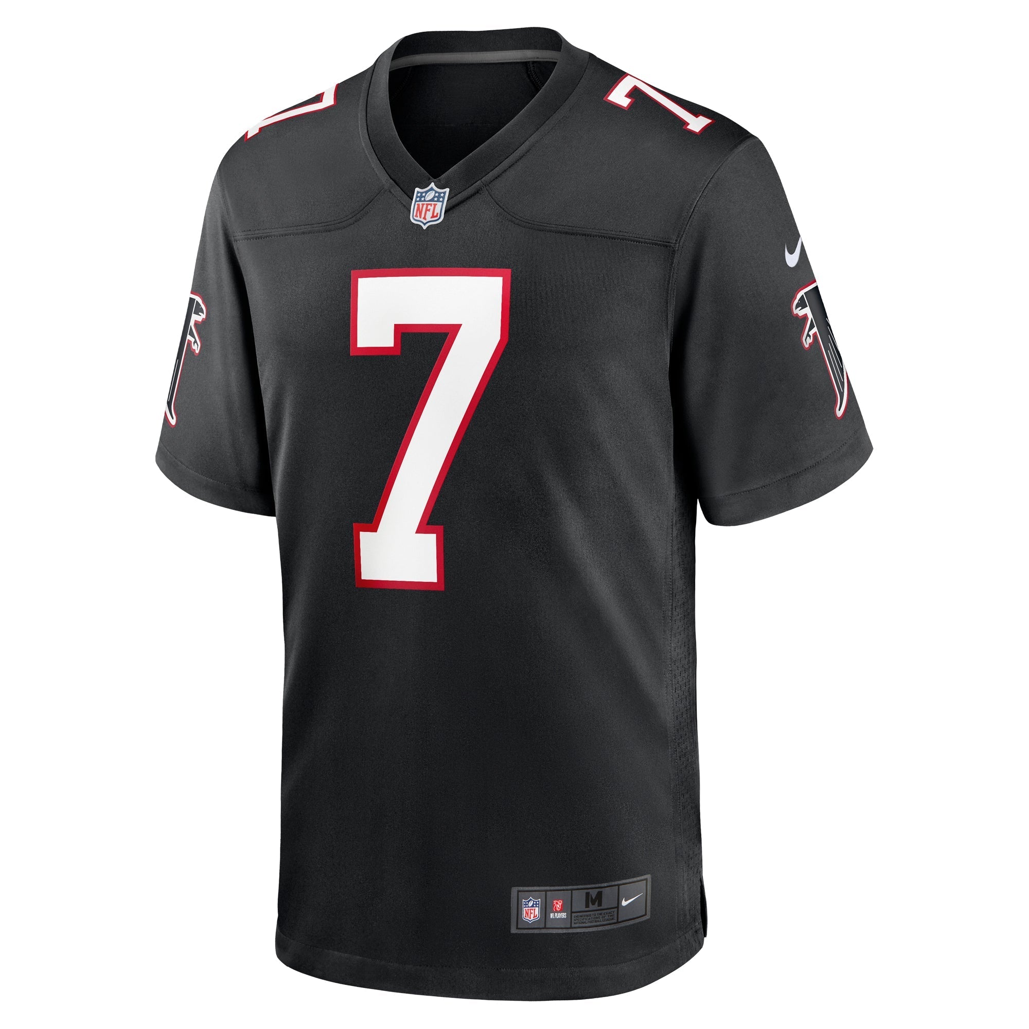 Men's Nike Bijan Robinson Black Atlanta Falcons 2023 NFL Draft First Round Pick Throwback Game Jersey