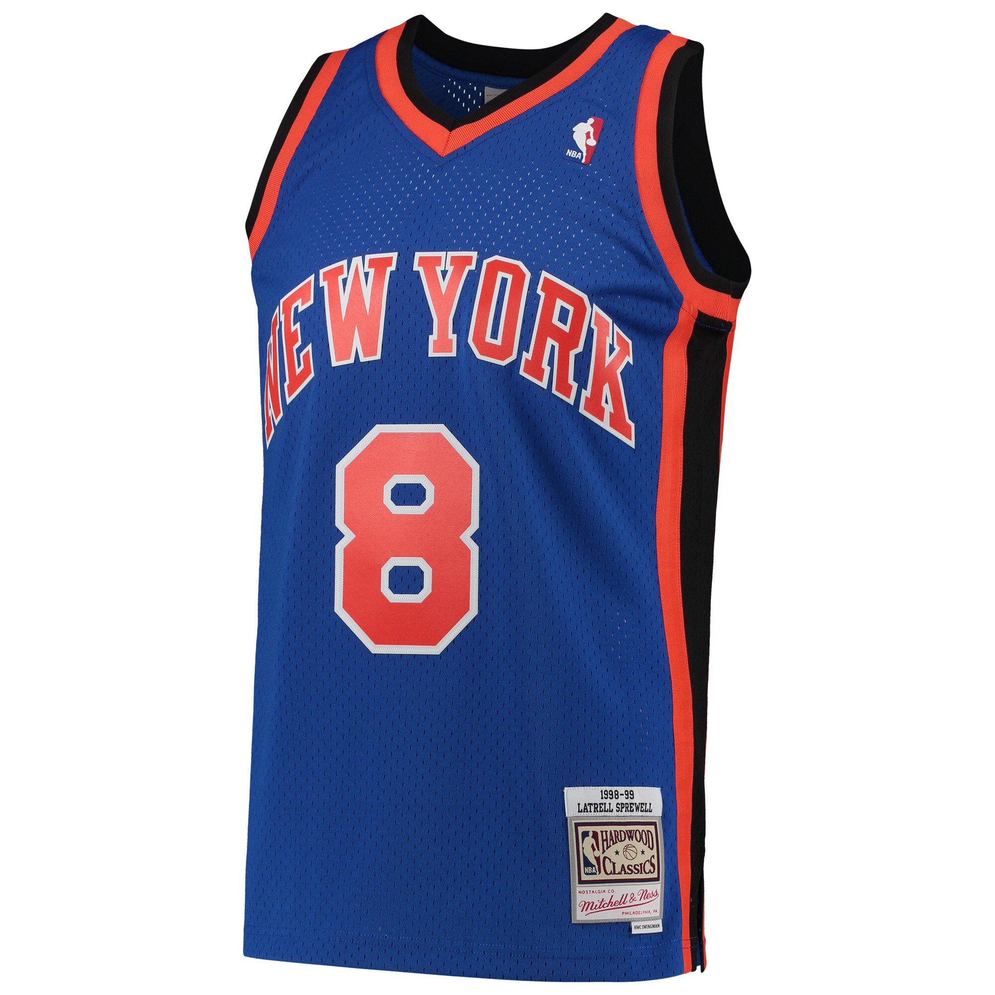 Latrell Sprewell New York Knicks Mitchell & Ness Hardwood Classics Swingman Jersey - Blue