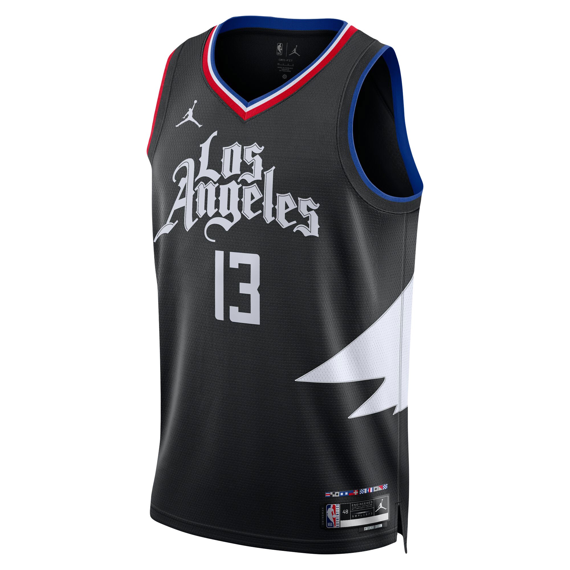 Paul George LA Clippers Jordans Brand Unisex Swingman Jersey - Statement Edition - Black