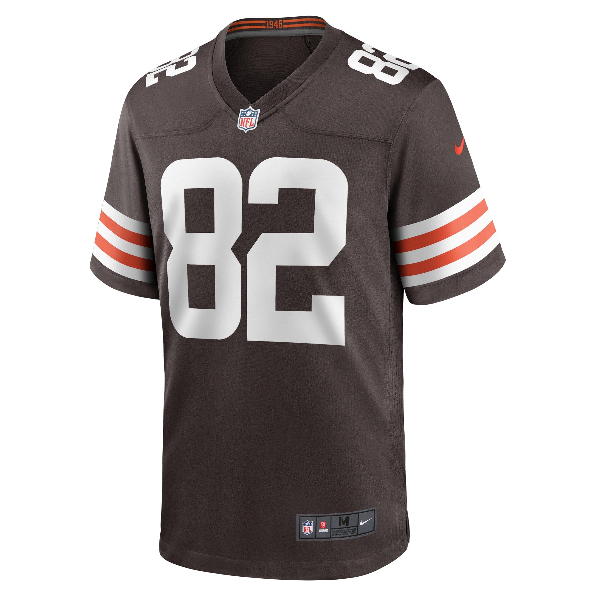 Men's Nike Mike Harley Jr. Brown Cleveland Browns Game Player Jersey