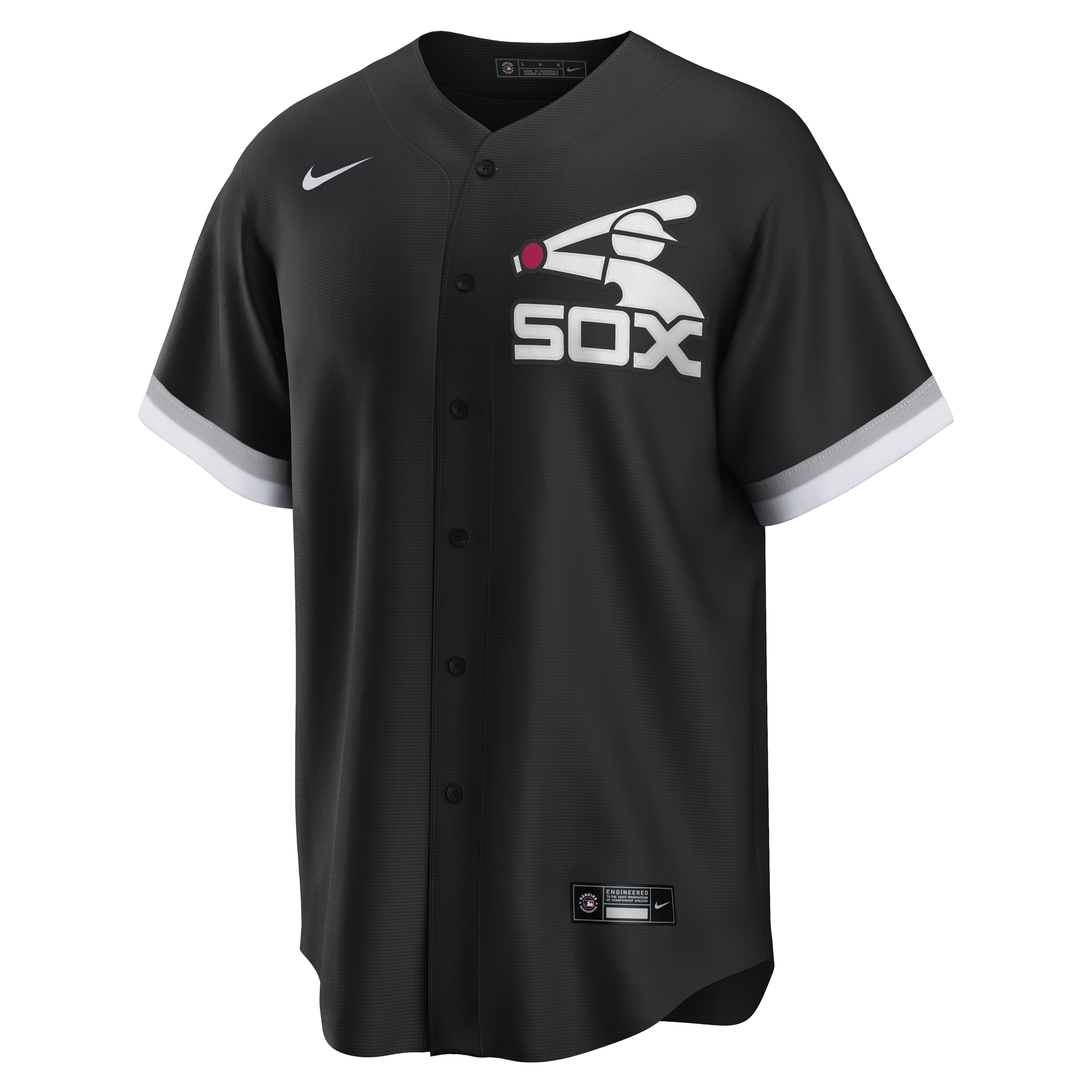 Chicago White Sox Nike Men's Black Alternate Batterman Logo Replica Jersey