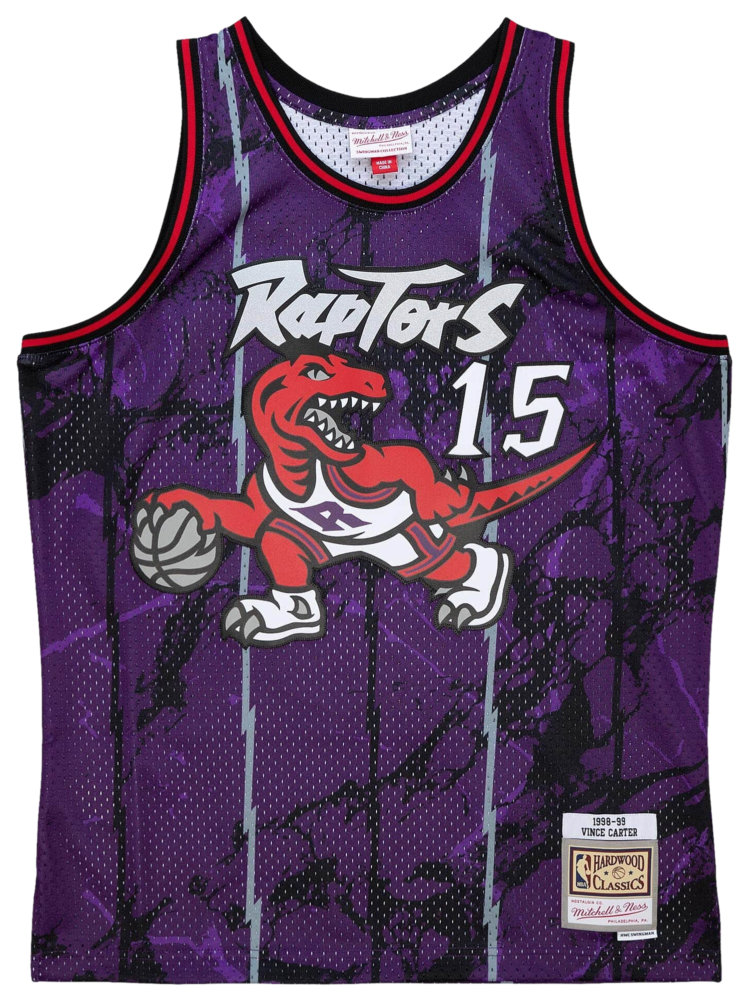 Men's Carter Vince Mitchell & Ness Raptors Marble Jersey - Purple