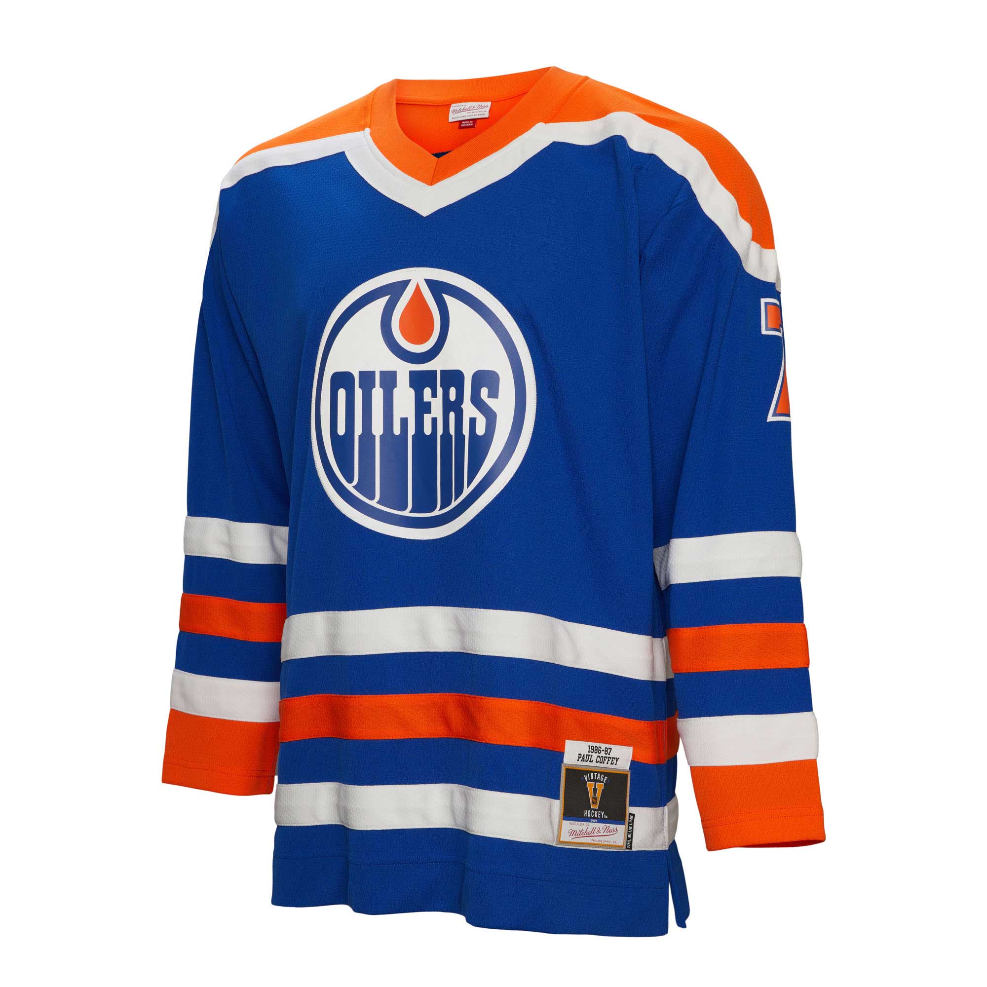Paul Coffey Edmonton Oilers Mitchell & Ness 1986/87  Blue Line Player Jersey - Royal