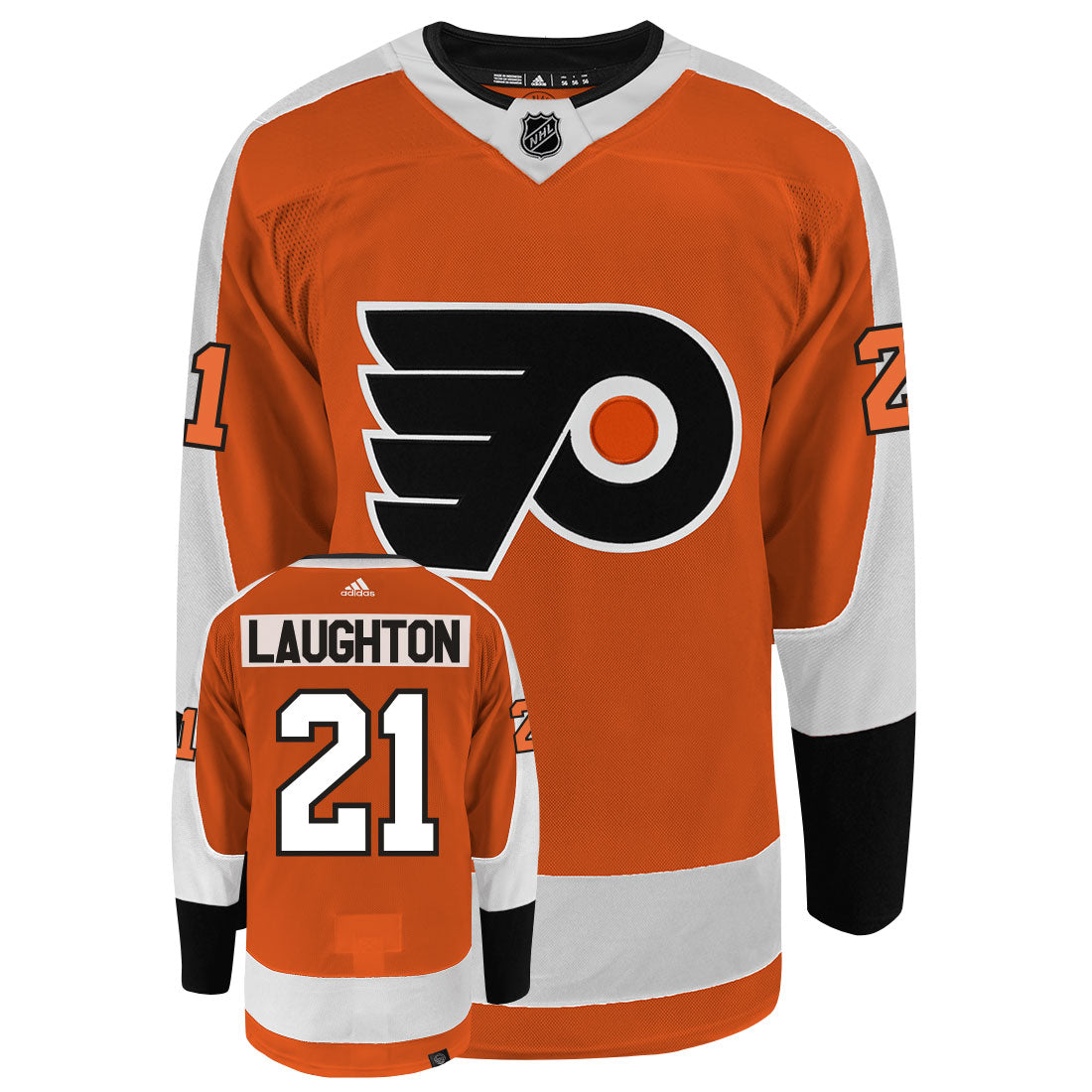 Scott Laughton Philadelphia Flyers Adidas Primegreen Authentic NHL Hockey Jersey
