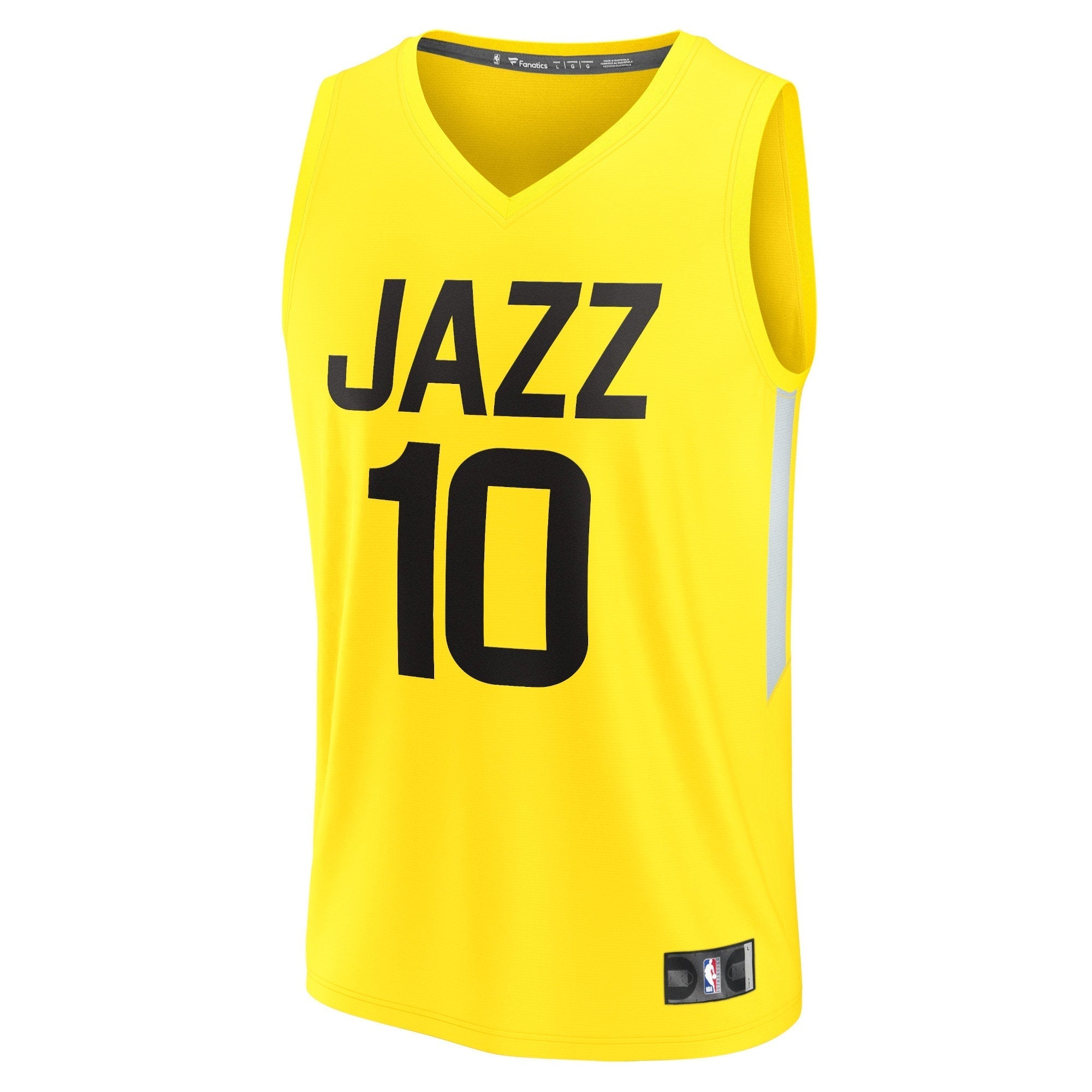 Men's Fanatics Branded Leandro Bolmaro Yellow Utah Jazz Fast Break Replica Jersey - Icon Edition