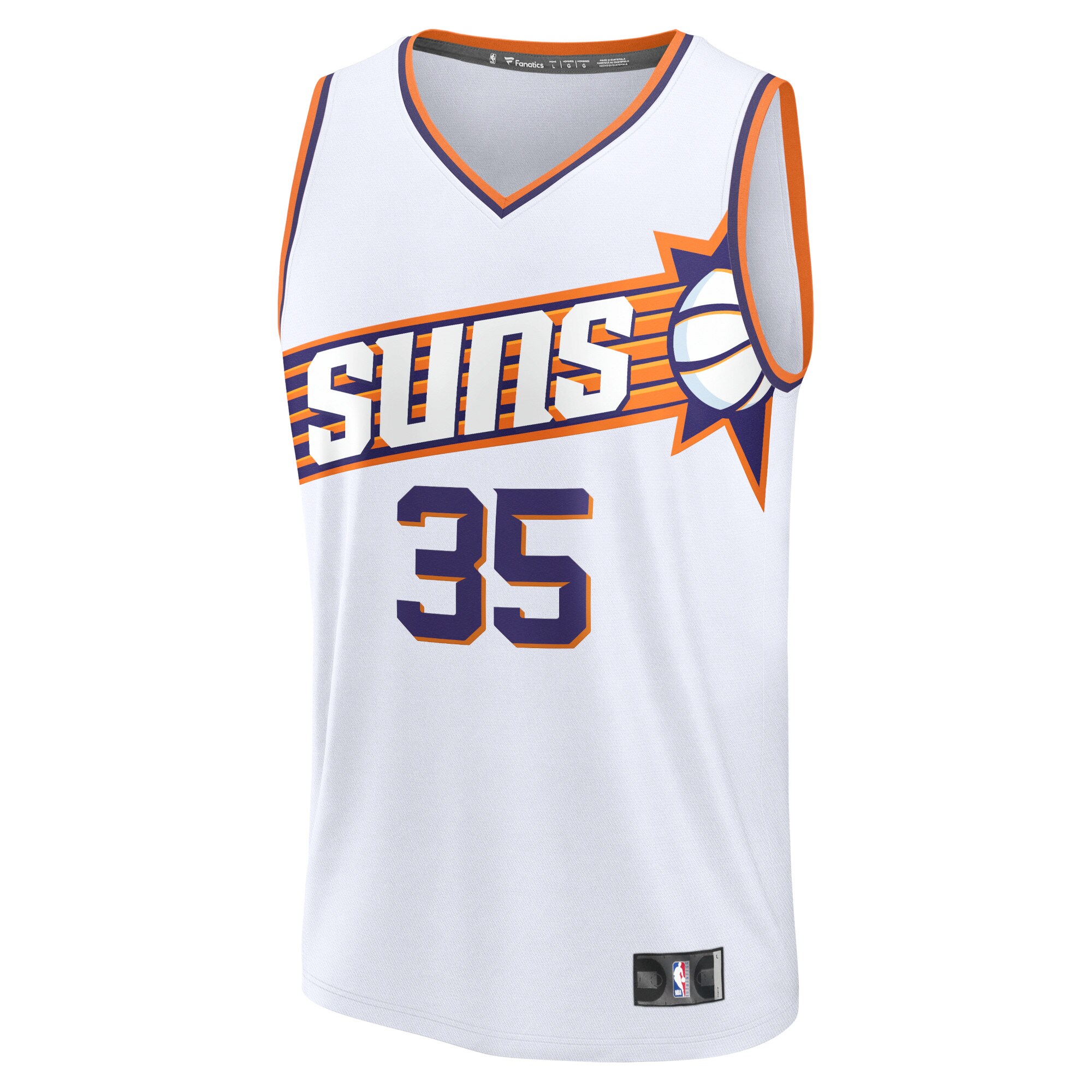 Kevin Durant Phoenix Suns Fanatics Branded 2023/24 Fast Break Replica Jersey - Association Edition - White
