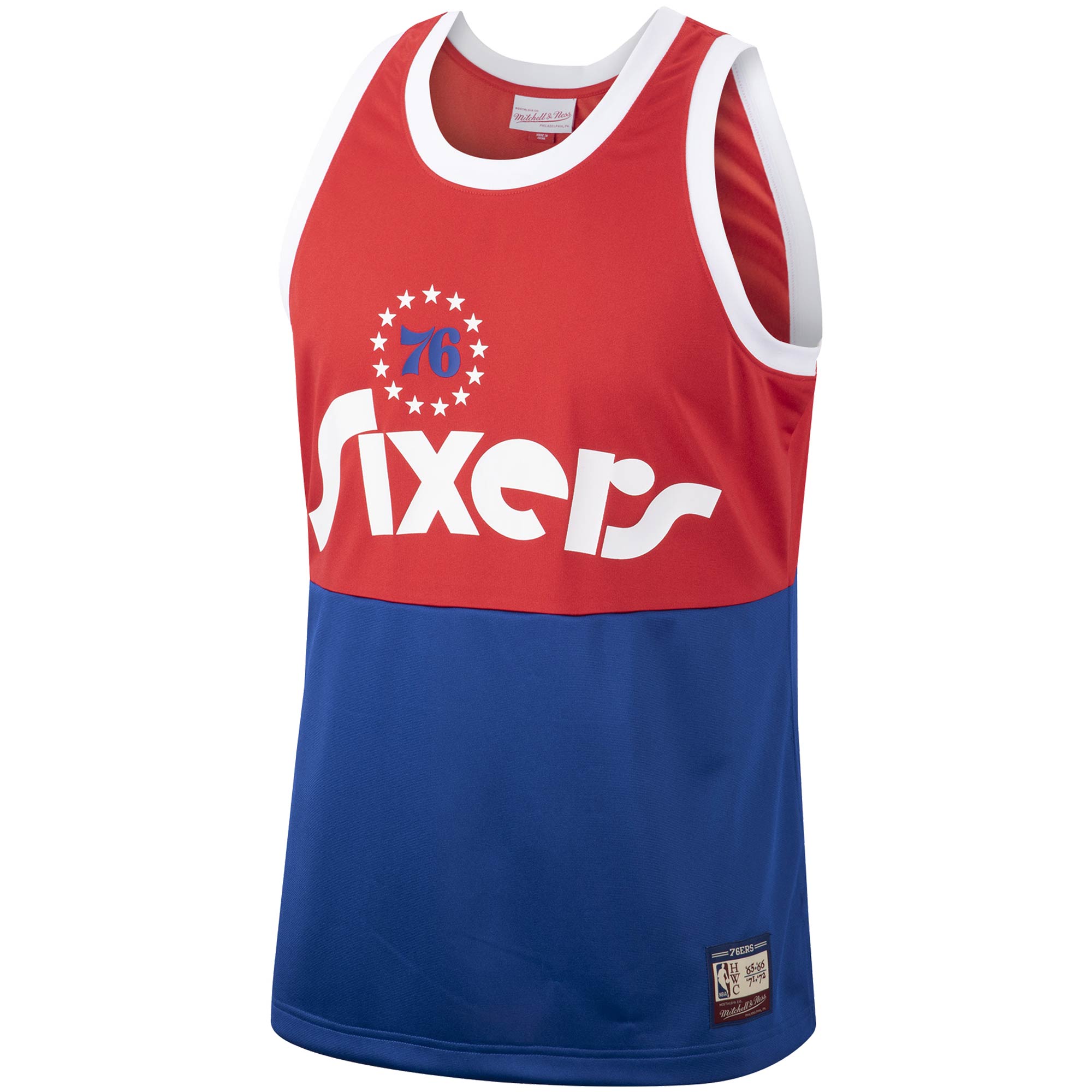 Philadelphia 76ers Mitchell & Ness Hardwood Classics Team Heritage Fashion Jersey - Red