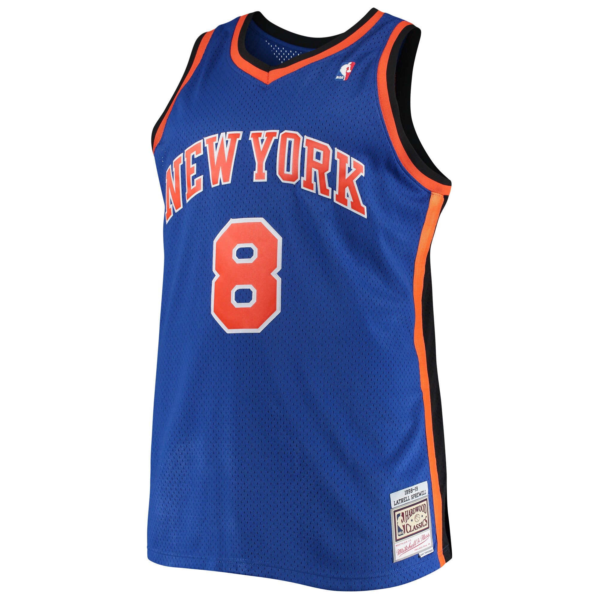 Latrell Sprewell New York Knicks Mitchell & Ness Big & Tall Hardwood Classics Jersey - Blue