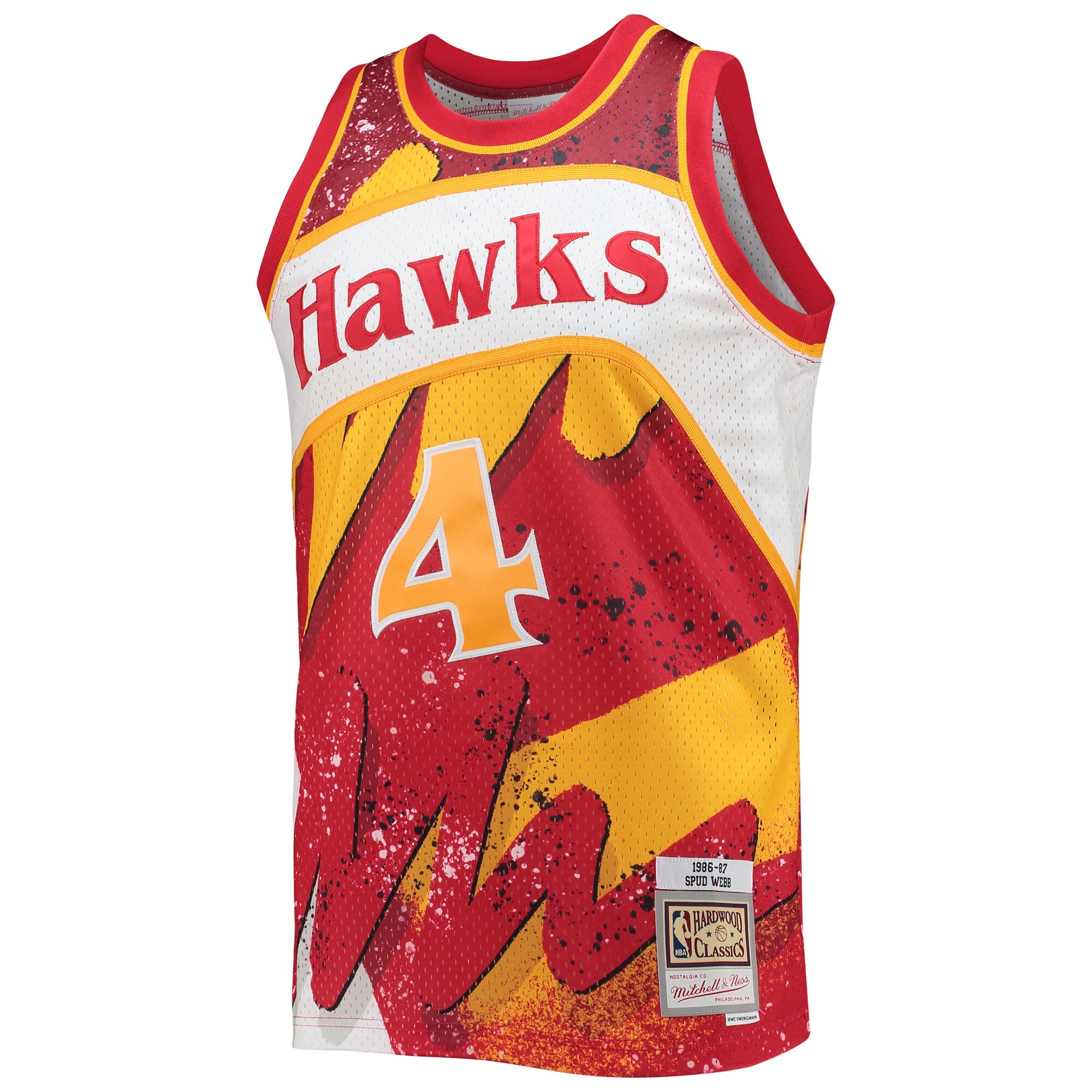 Spud Webb Atlanta Hawks Mitchell & Ness Hardwood Classics 1986/87 Hyper Hoops Swingman Jersey - Red