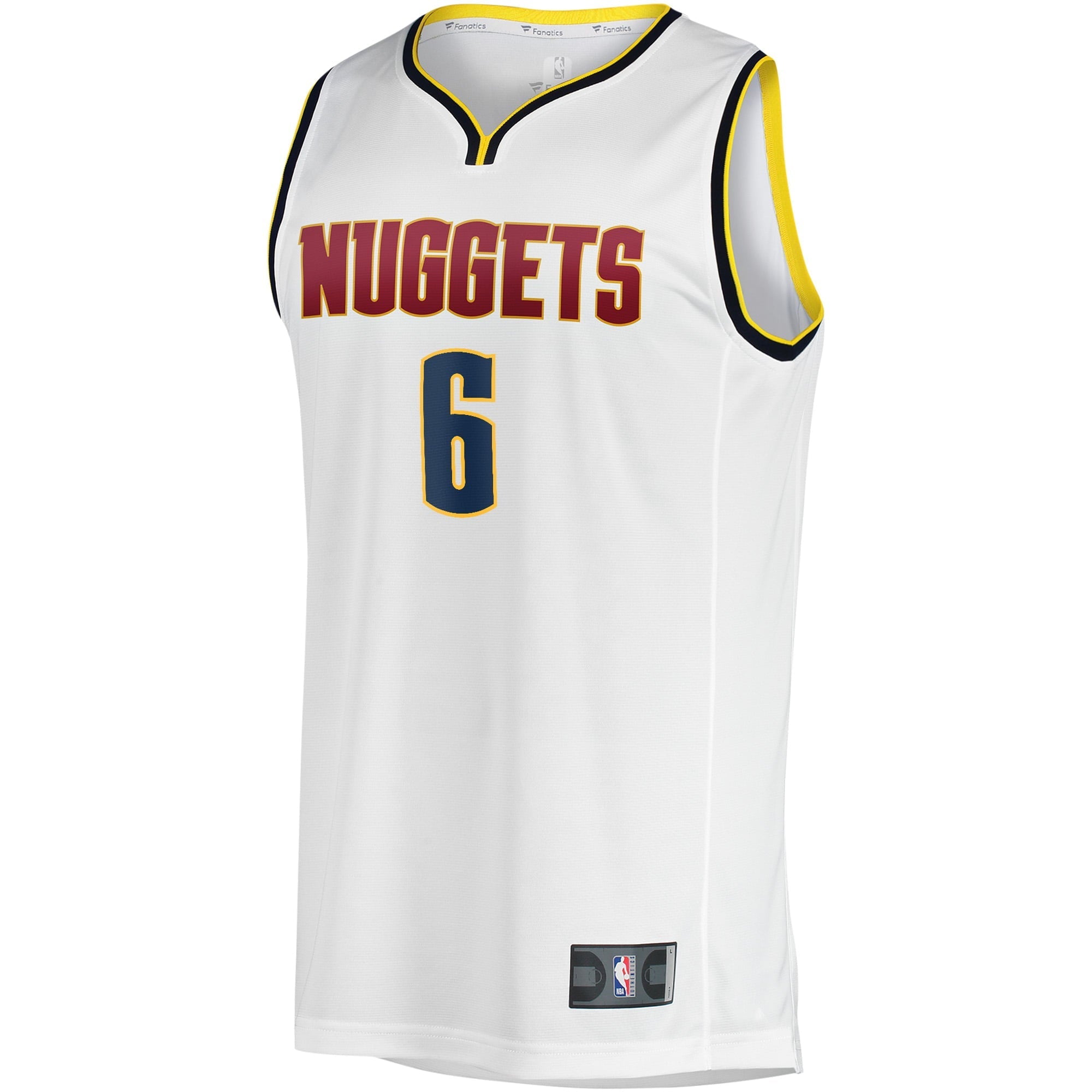 Youth Fanatics Branded DeAndre Jordans White Denver Nuggets Fast Break Player Jersey - Association Edition
