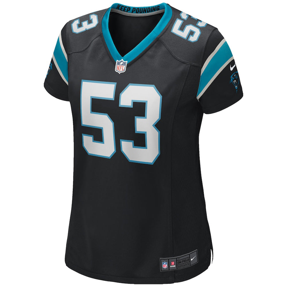 Women's Carolina Panthers Brian Burns Game Jersey - Black