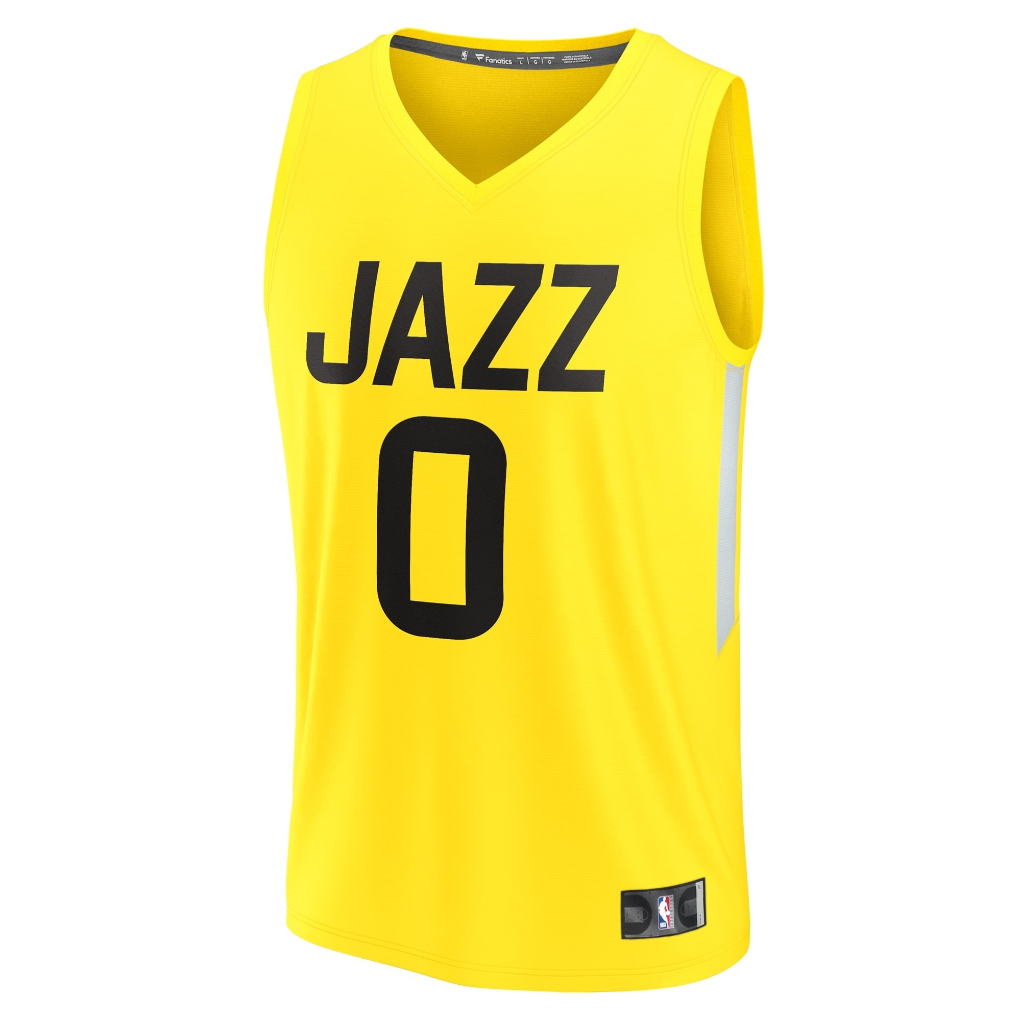 Men's Fanatics Branded Draft Pick Yellow Utah Jazz 2023 NBA Draft First Round Pick Fast Break Replica Jersey - Icon