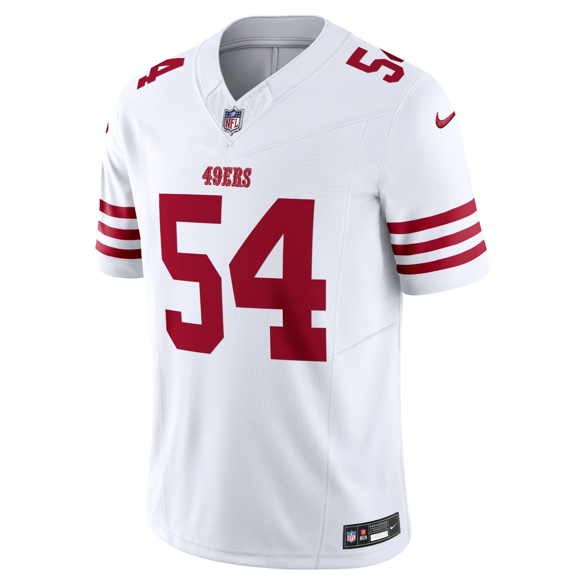 Men's Nike Fred Warner White San Francisco 49ers  Vapor F.U.S.E. Limited Jersey