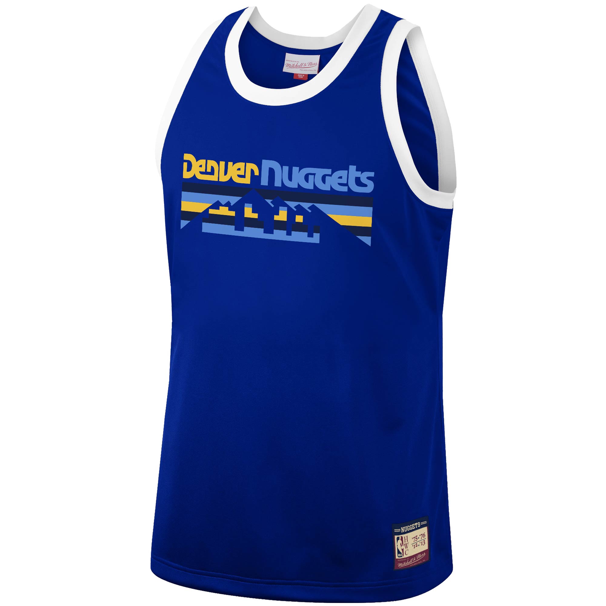 Denver Nuggets Mitchell & Ness Hardwood Classics Team Heritage Fashion Jersey - Royal
