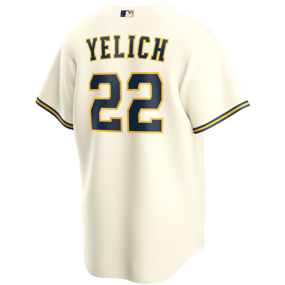 Boys' Grade School Christian Yelich Nike Brewers Alternate Replica Jersey - Off White