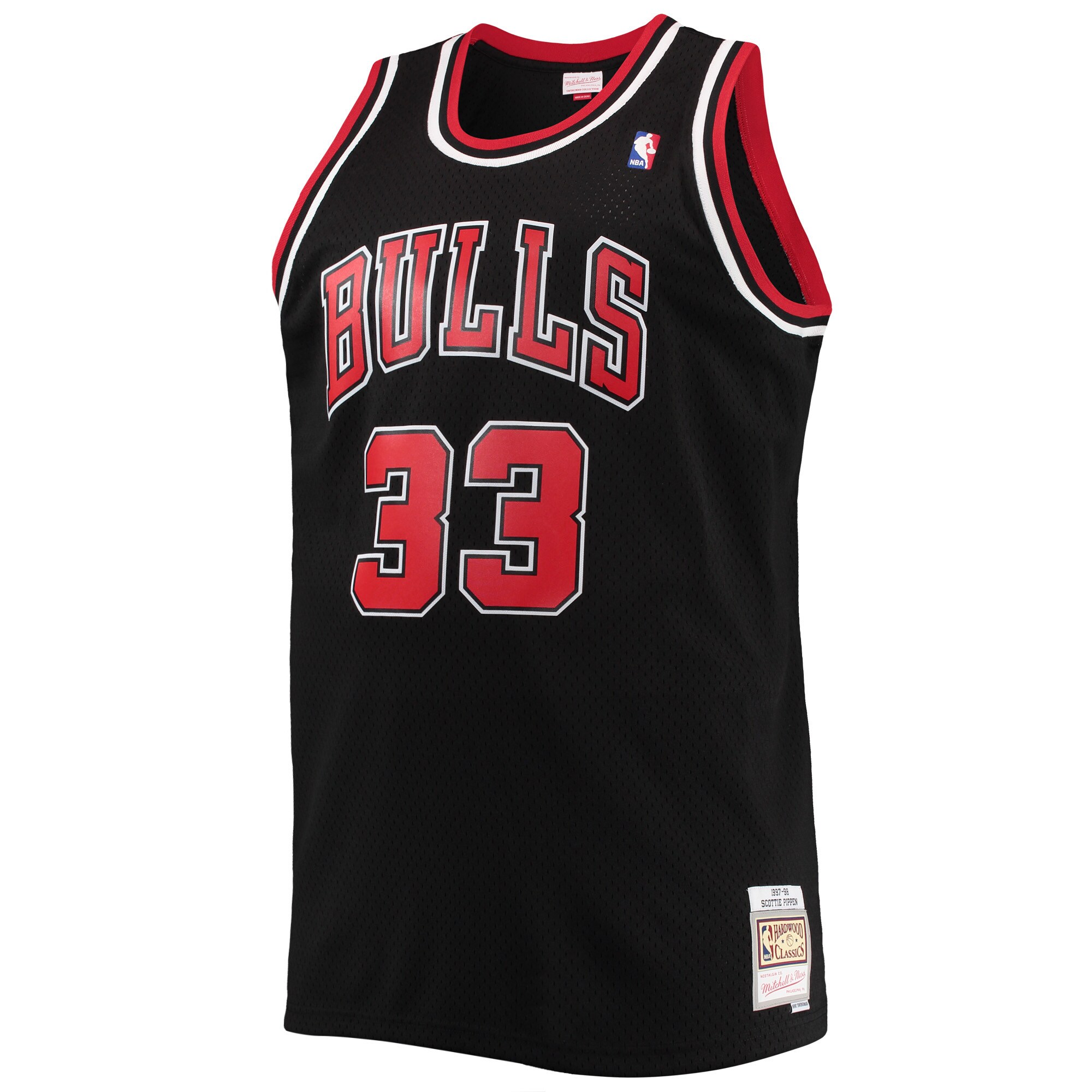 Scottie Pippen Chicago Bulls Mitchell & Ness Big & Tall Hardwood Classics Swingman Jersey - Black