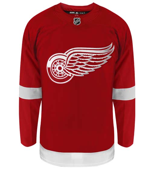 Customizable Detroit Red Wings Adidas Primegreen Authentic NHL Hockey Jersey