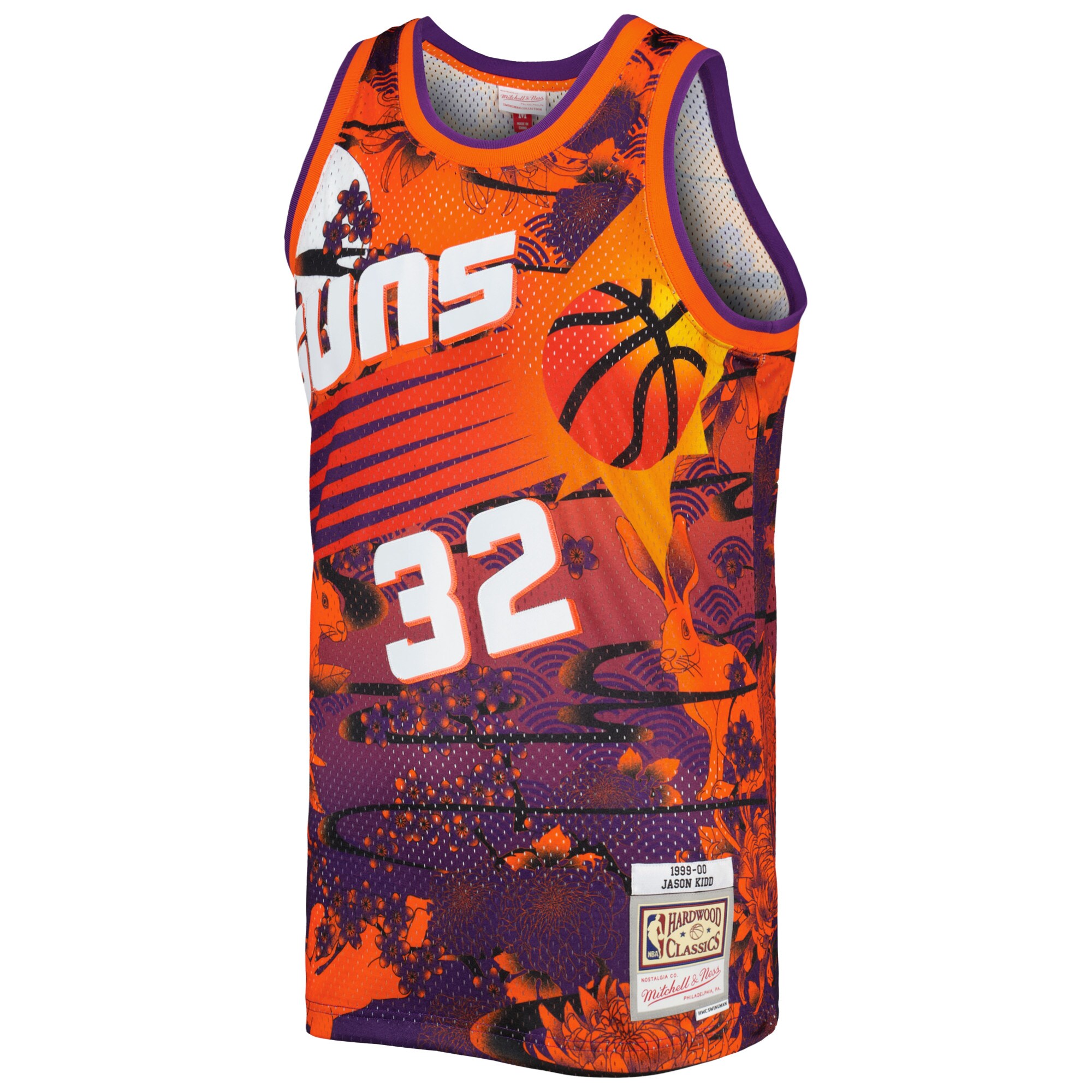 Jason Kidd Phoenix Suns Mitchell & Ness Hardwood Classics Lunar New Year Swingman Jersey - Orange