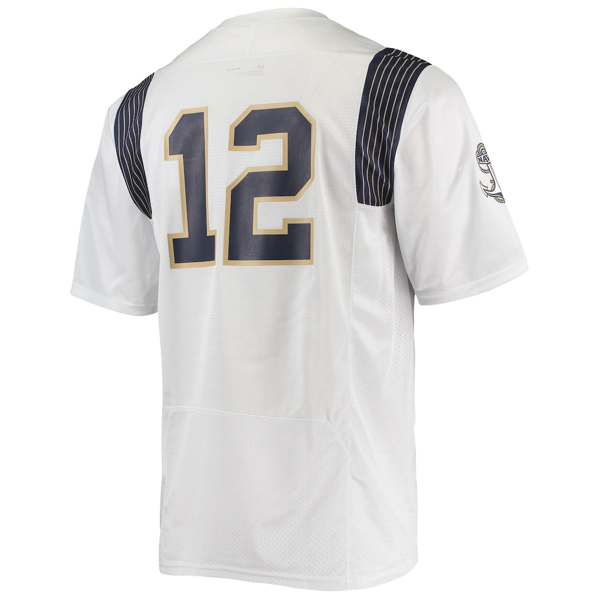 Men's  Under Armour Navy #12 Replica Jersey - White