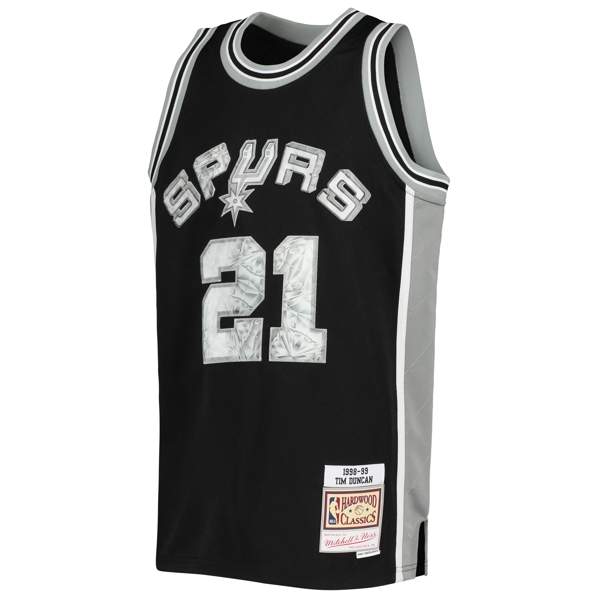 Tim Duncan San Antonio Spurs Mitchell & Ness Youth Hardwood Classics 75th Anniversary Diamond Jersey