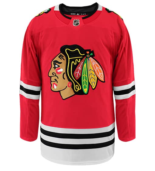 Customizable Chicago Blackhawks Adidas Primegreen Authentic NHL Hockey Jersey