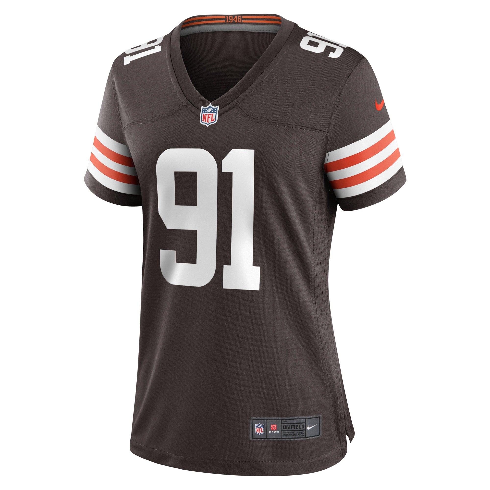 Women's Nike Stephen Weatherly Brown Cleveland Browns Game Player Jersey