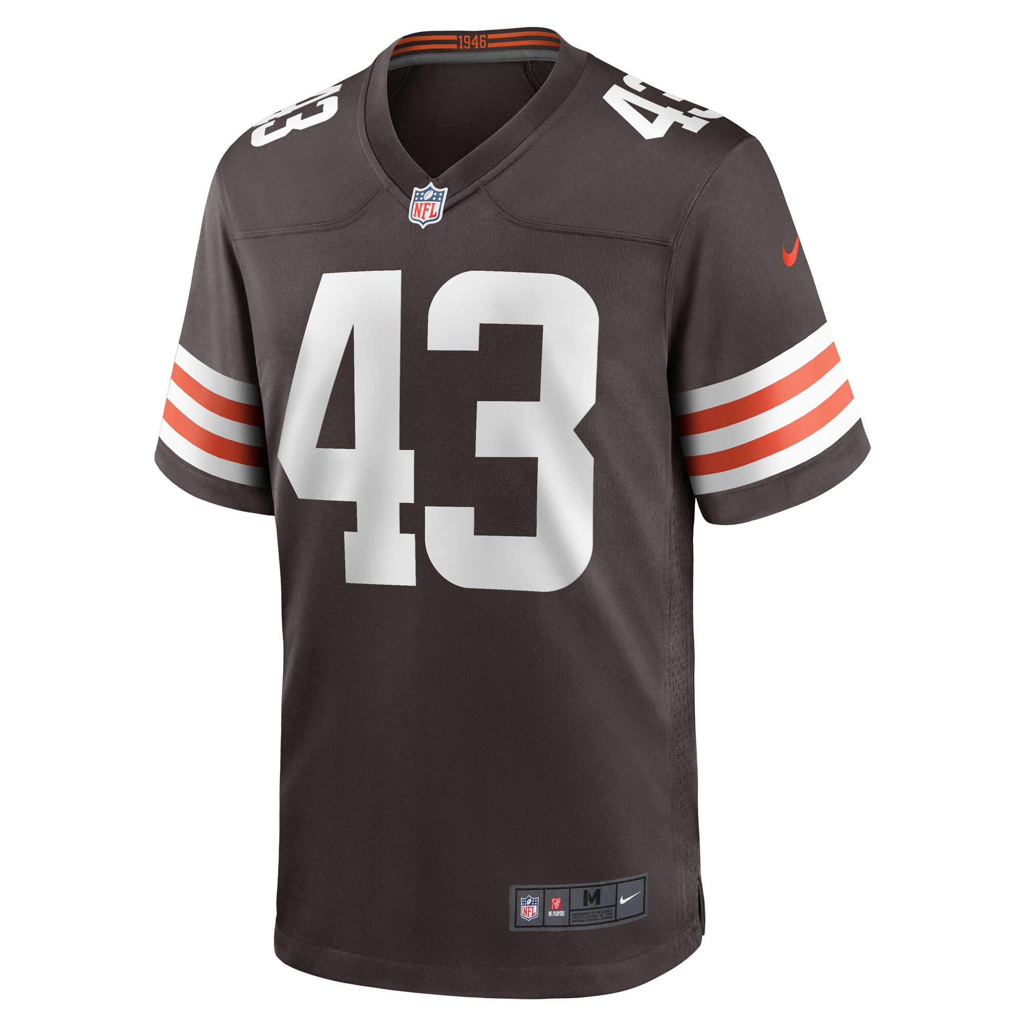 Mohamoud Diabate Cleveland Browns Nike Team Game Jersey -  Brown